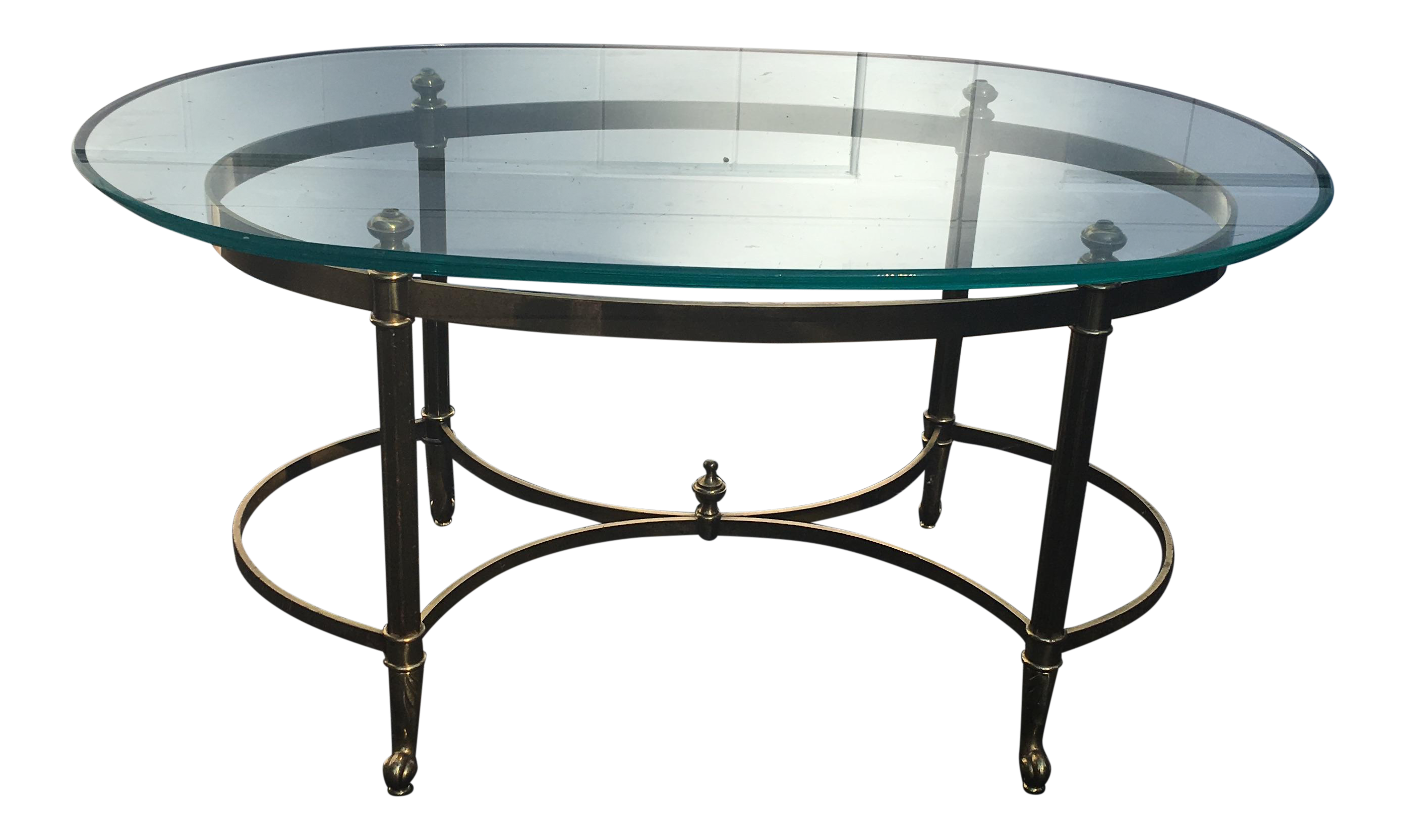 Brass & Glass Coffee Table Chairish