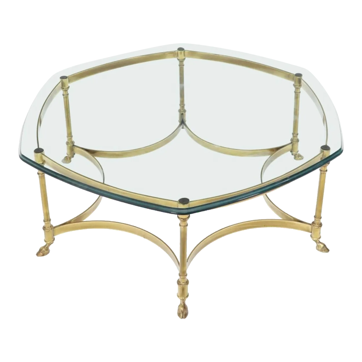 Vintage Labarge Brass and Glass Coffee Table Chairish