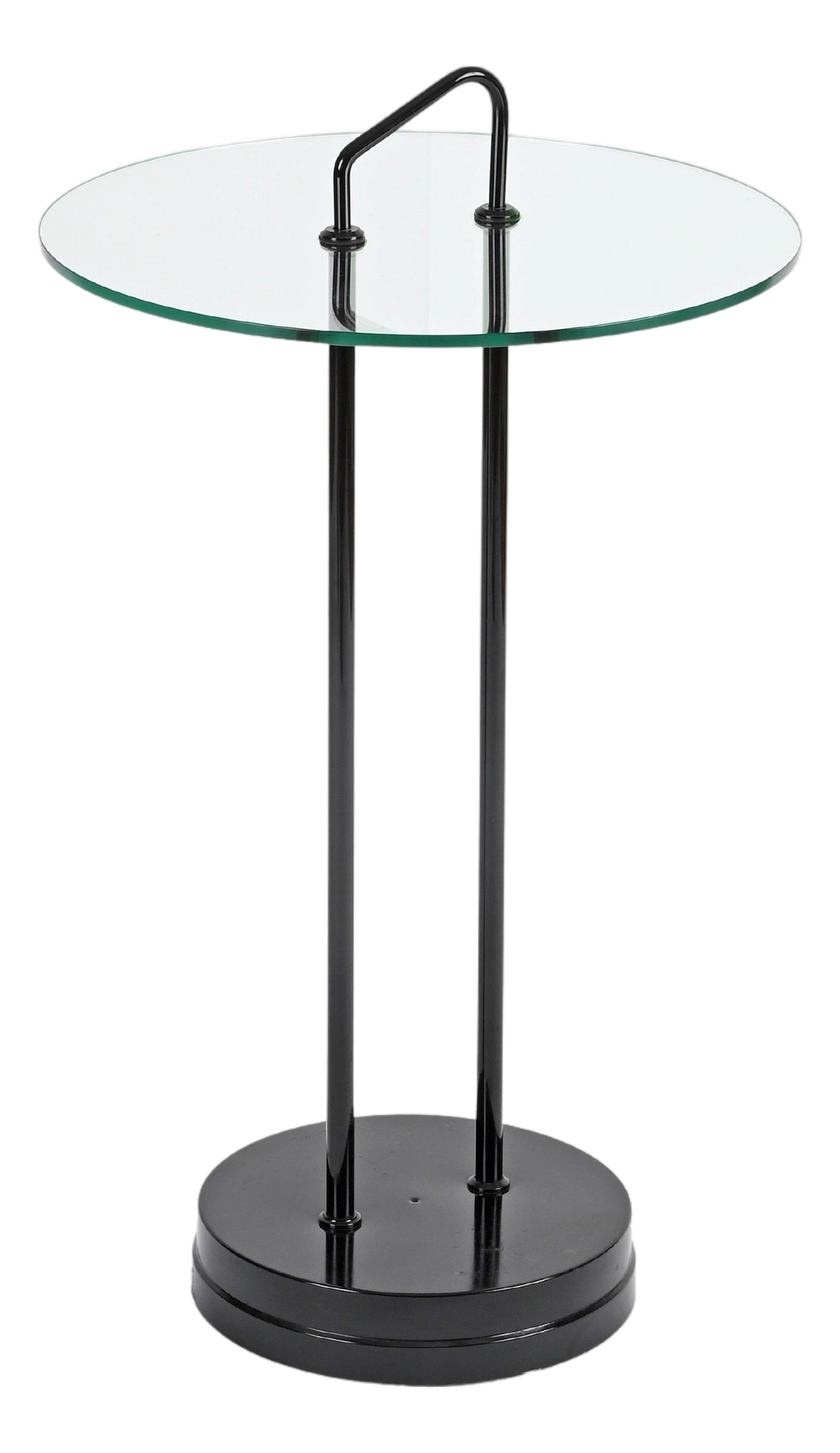 Side Table in Metal with Crystal and Carrara Marble by Magistretti, Italy, 1970s