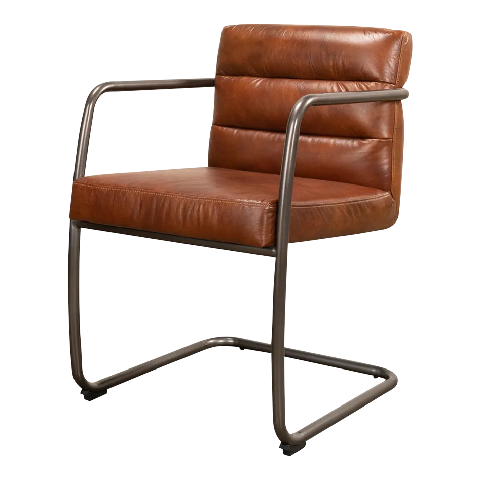 Industrial Leather Armchair Chairish