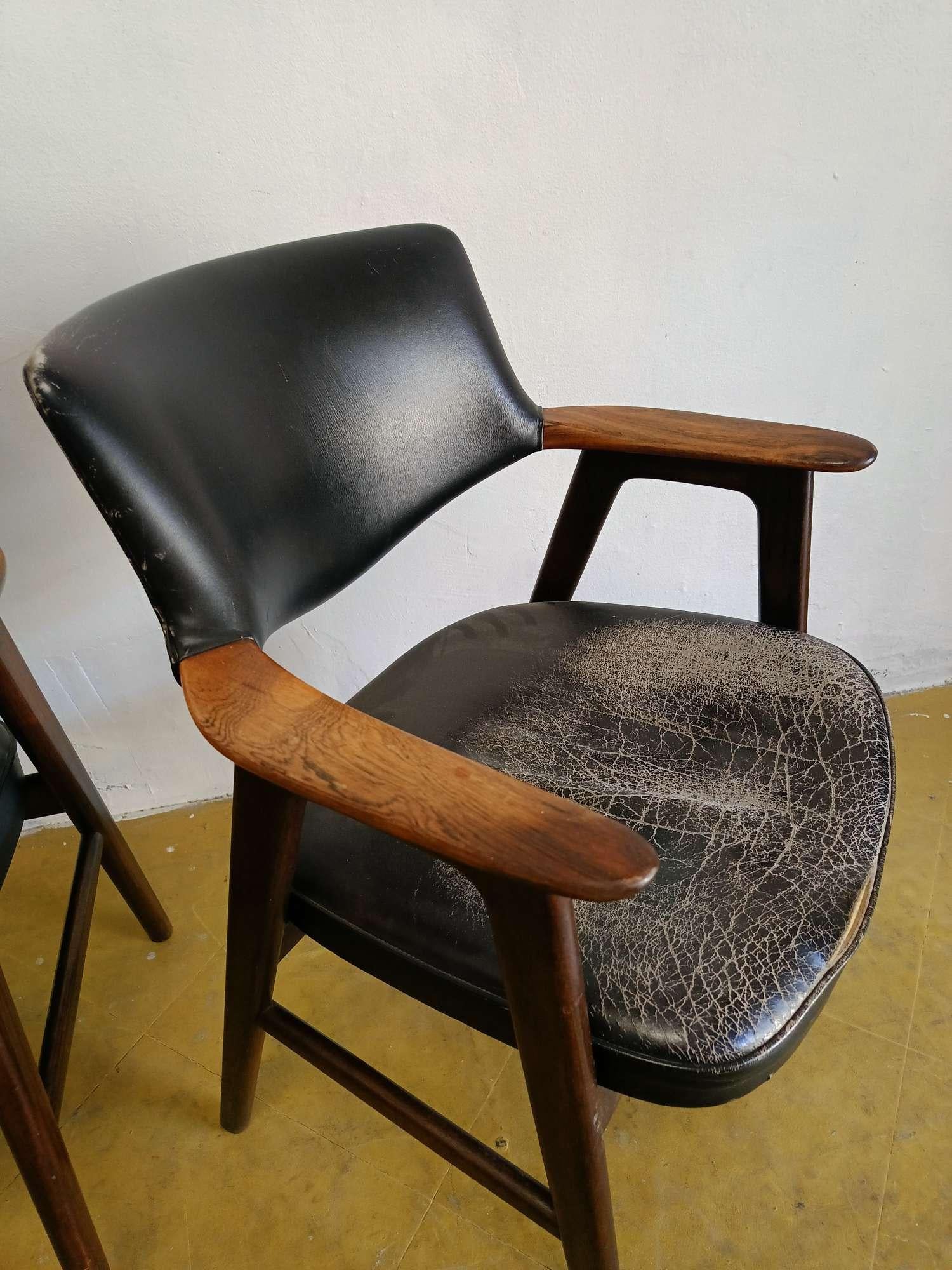 Vintage Danish Chairs in Teak by Erik Kirkegaard, 1950s, Set of 2