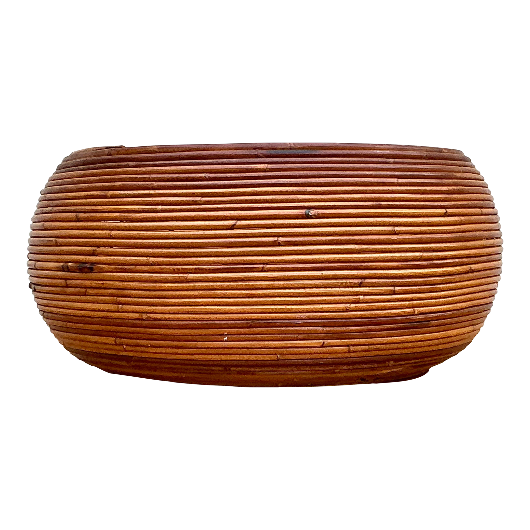 Vintage Boho Monumental Pencil Reed. Basket