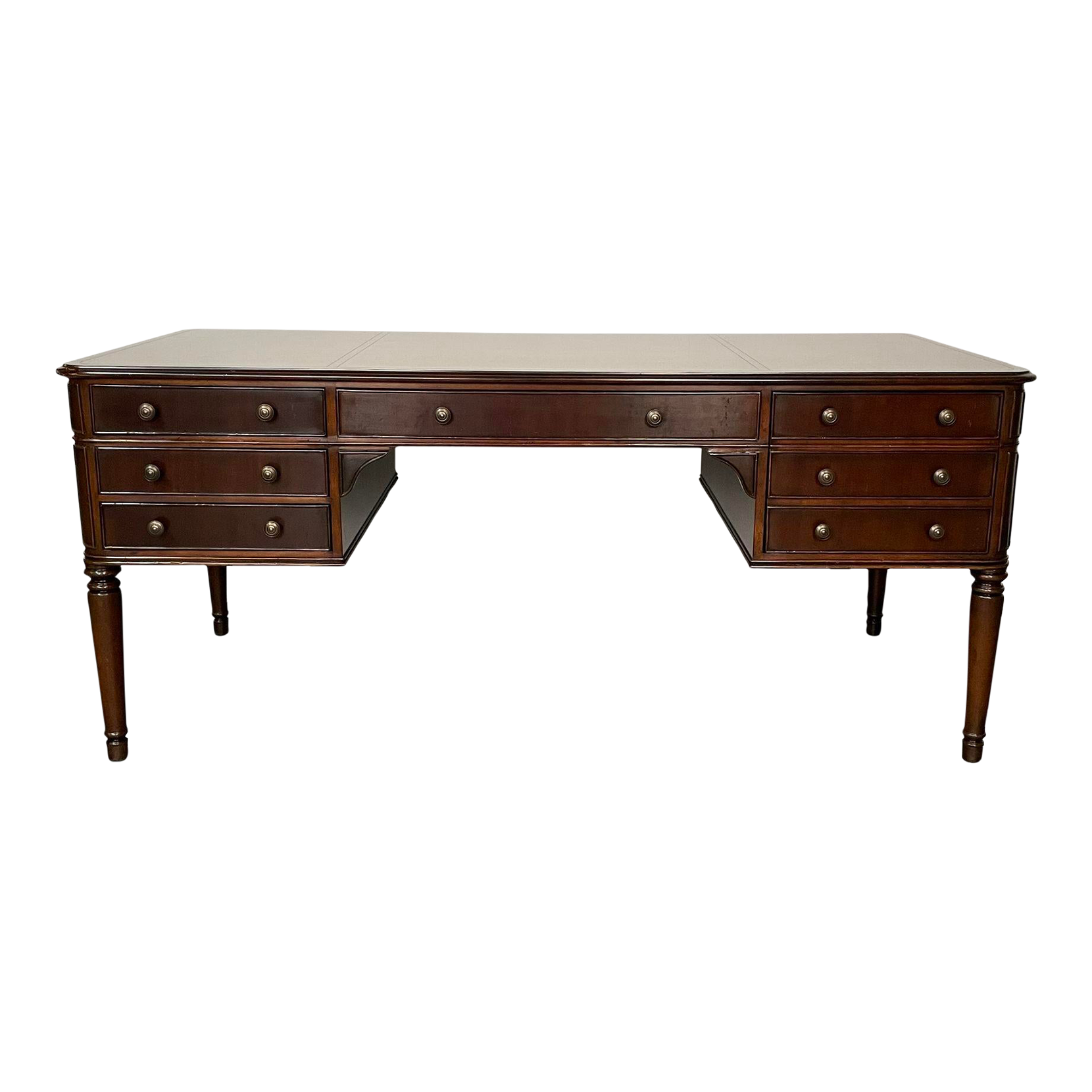 Baker Mahogany Executive Partners Desk, Writing Table Chairish