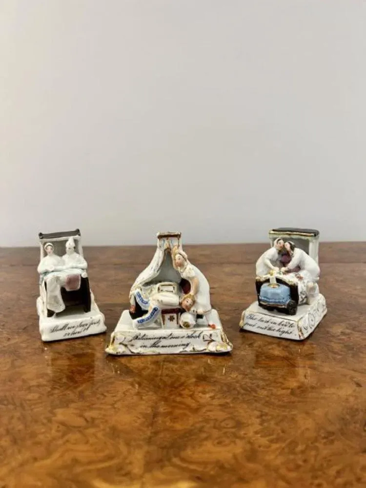 Porcelain Fairings, 1880s, Set of 3