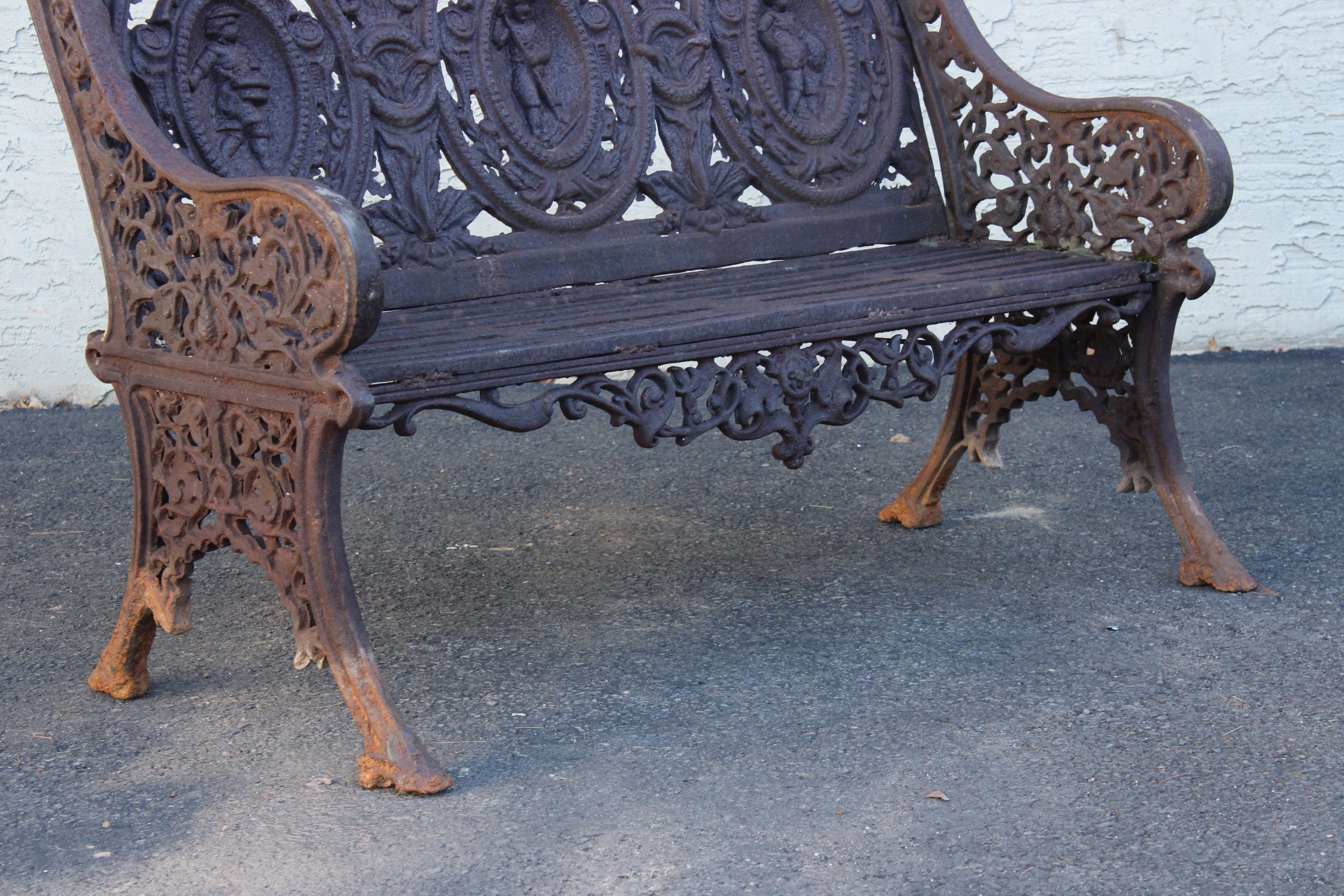Early 20th Century Victorian Style Cast Iron Outdoor Seasons
