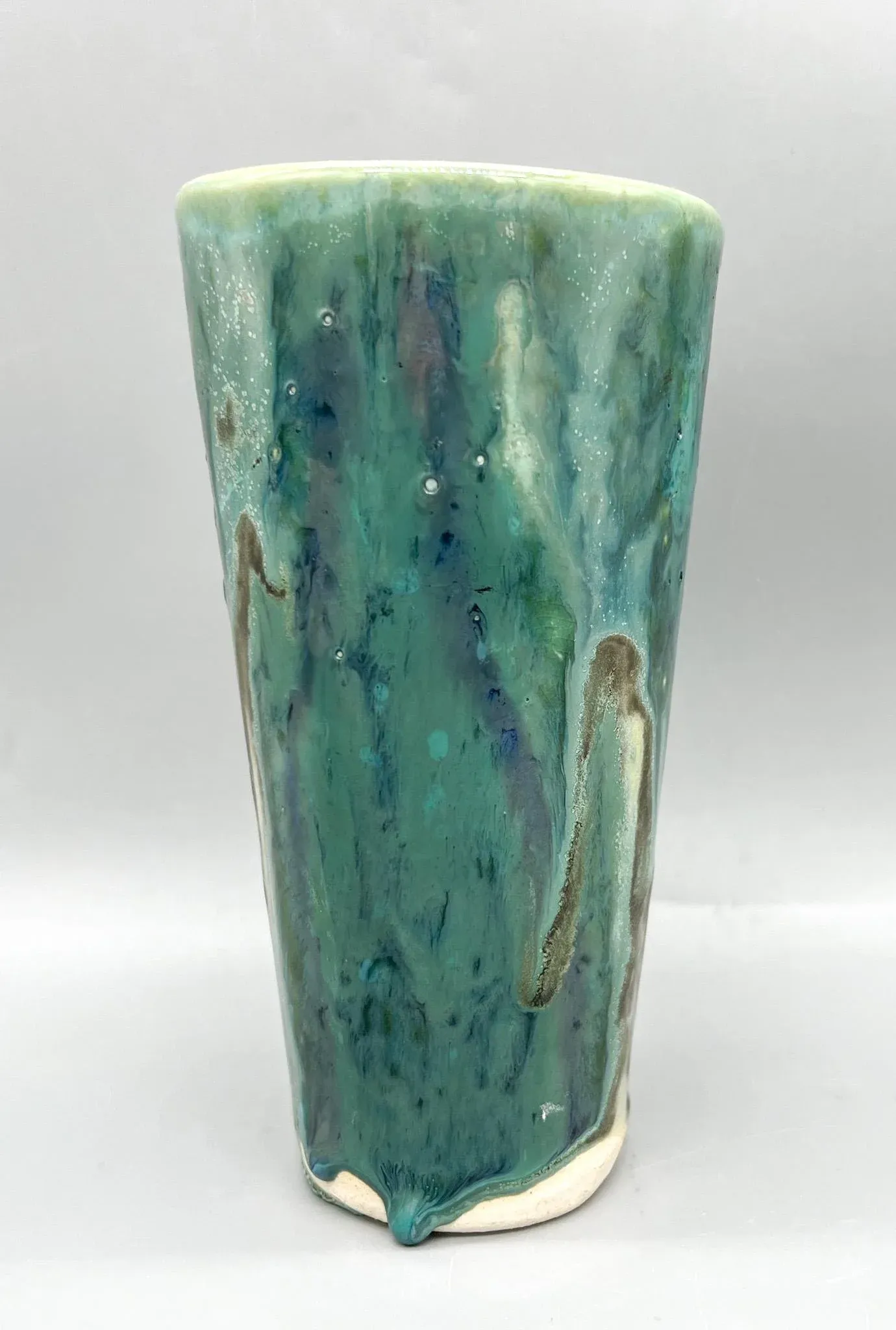 村上諒平（studioBOWL） KNITWARE: VASE (Green) Geometric Vase, Jade – Cabana Magazine