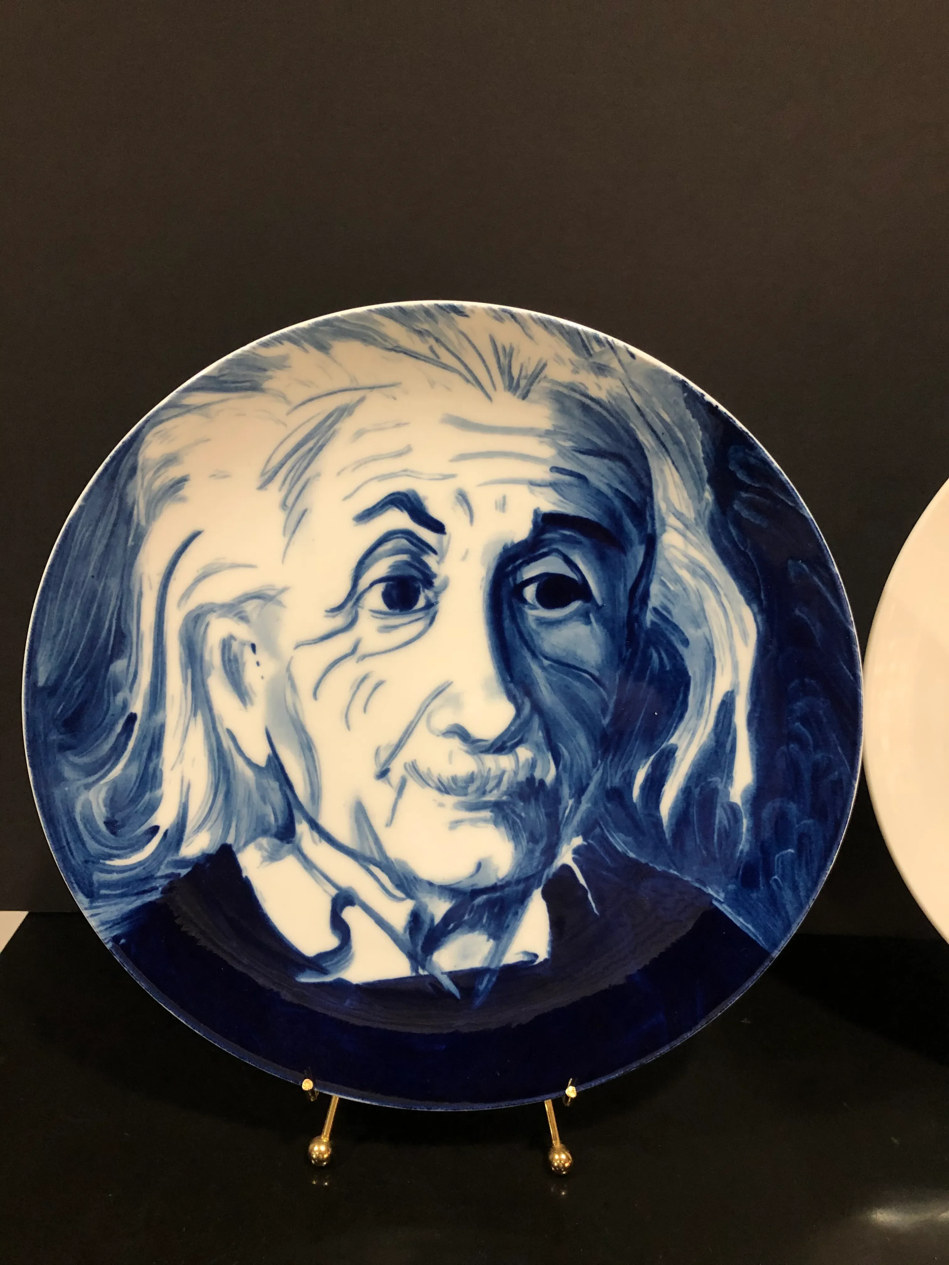 Meissen Wall Plates of Einstein & Beethoven - A Pair | Chairish