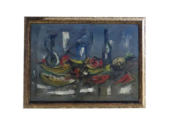 20th Century Still Life Oil Painting on Canvas by Jaime Oates Coris, Framed