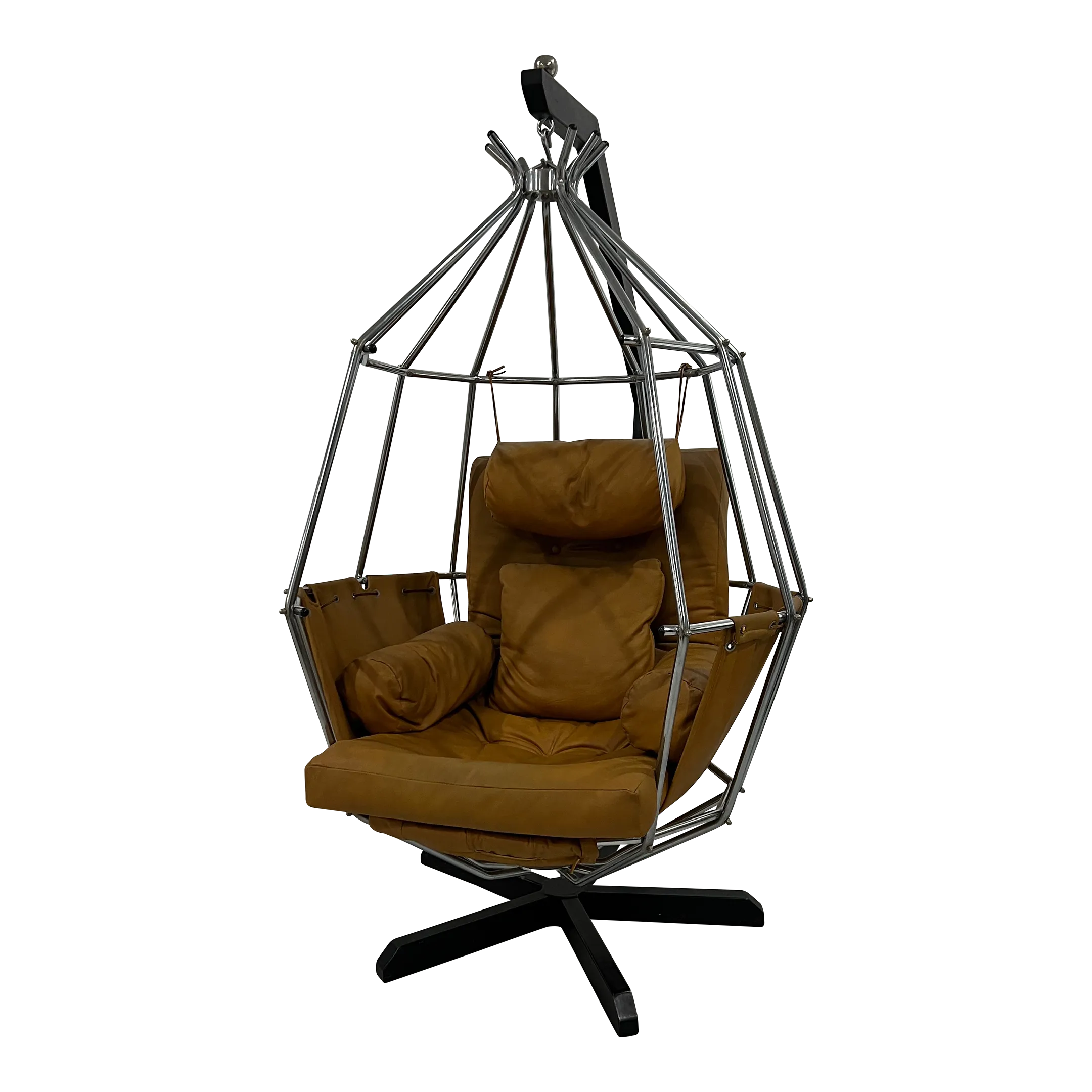 1970s Vintage All Leather Ib Arberg Hanging Parrot Mid 1970s Vintage All Leather Ib Arberg Hanging Parrot Mid