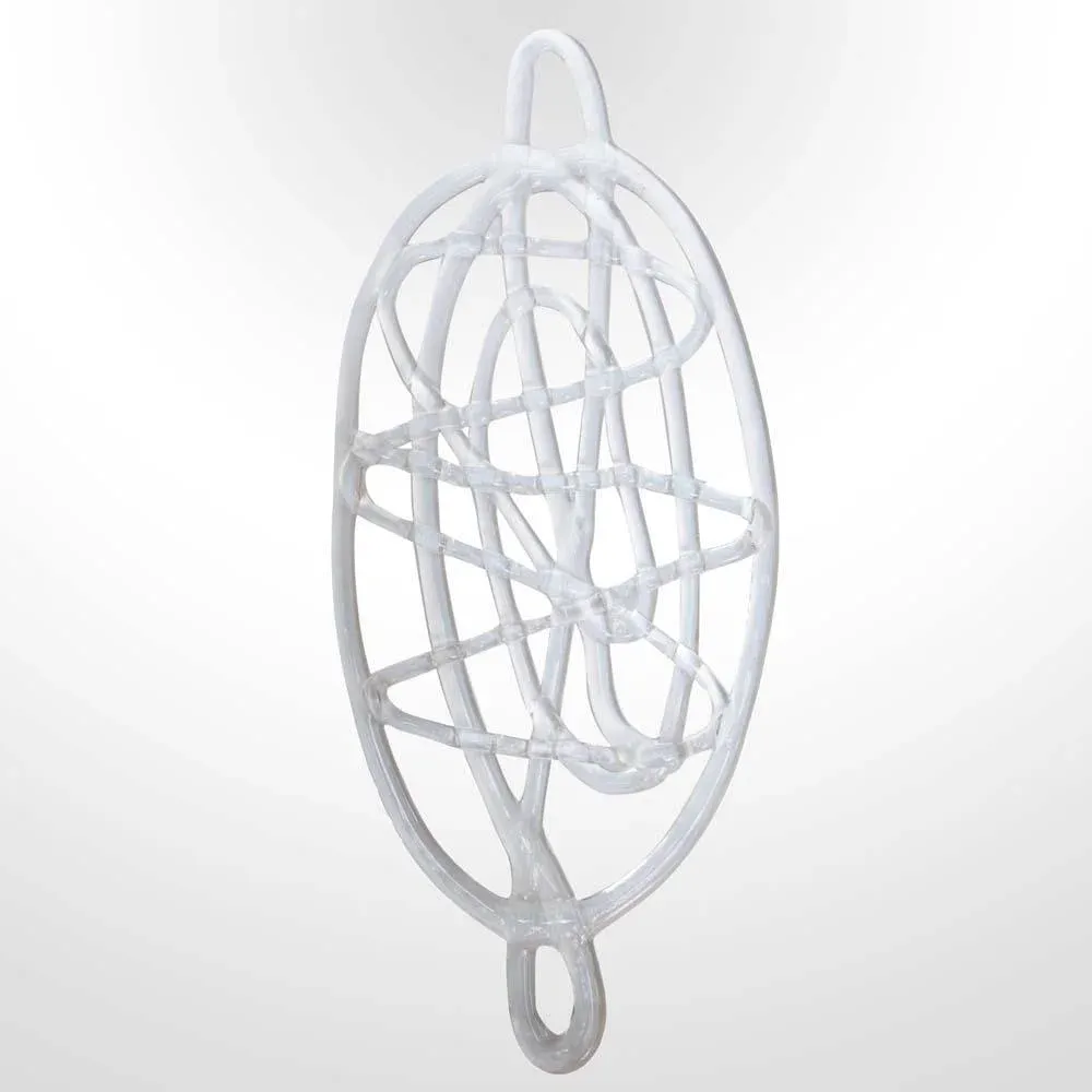 Italian Murano Blown Lace Clear Glass Chandelier by Toni Zuccheri for Venini, 1960s