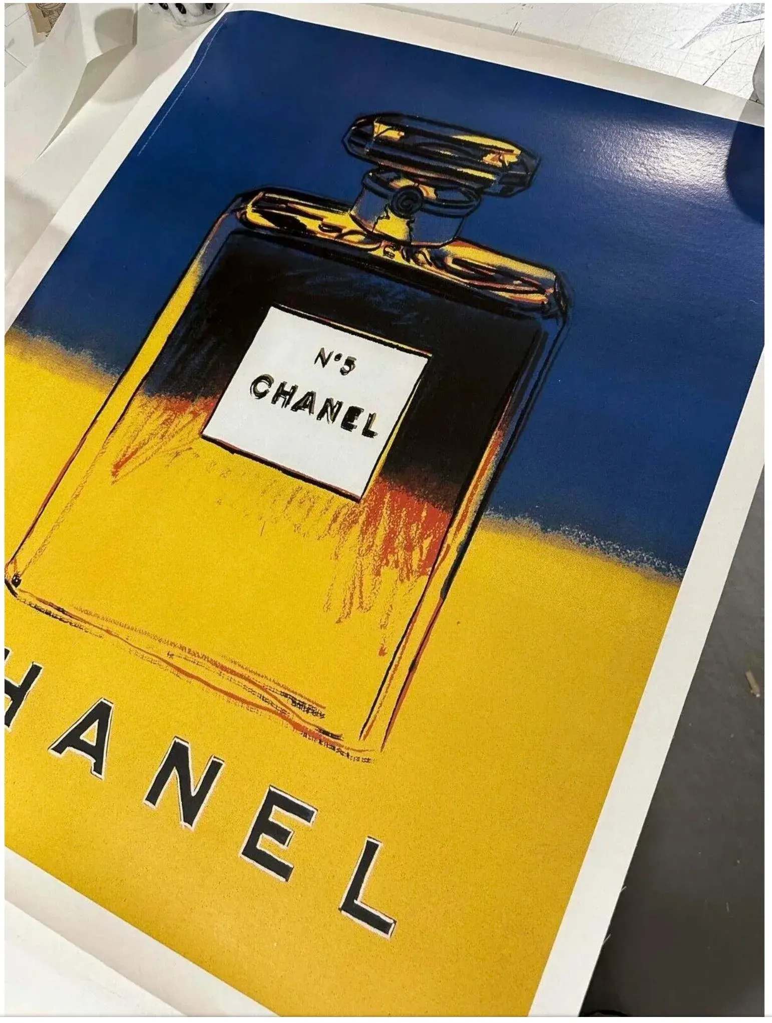 N5 Chanel Perfume Andy Warhol Original Printing 1997 Poster on