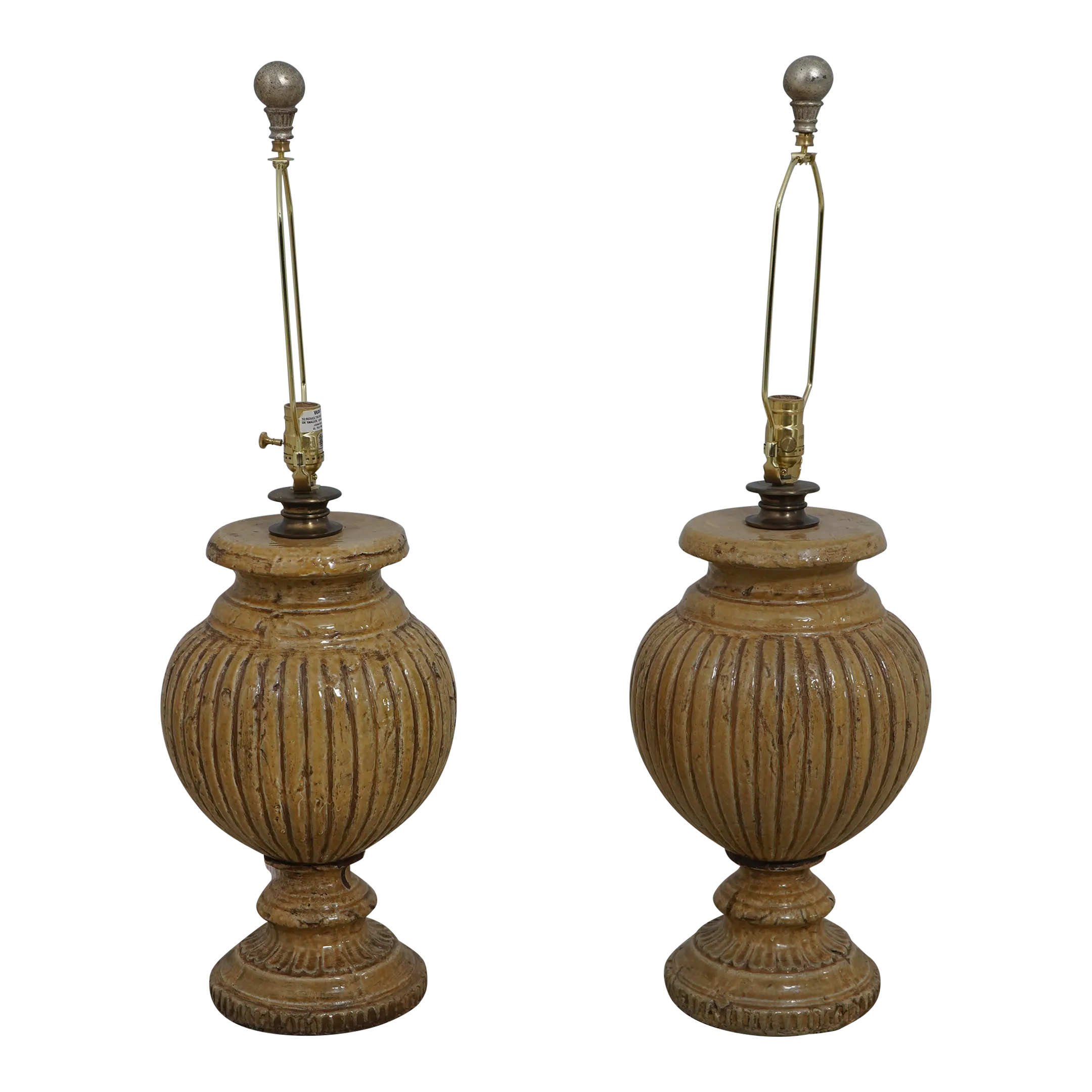 Pair John Richard Art Pottery Urn Style Table Lamps