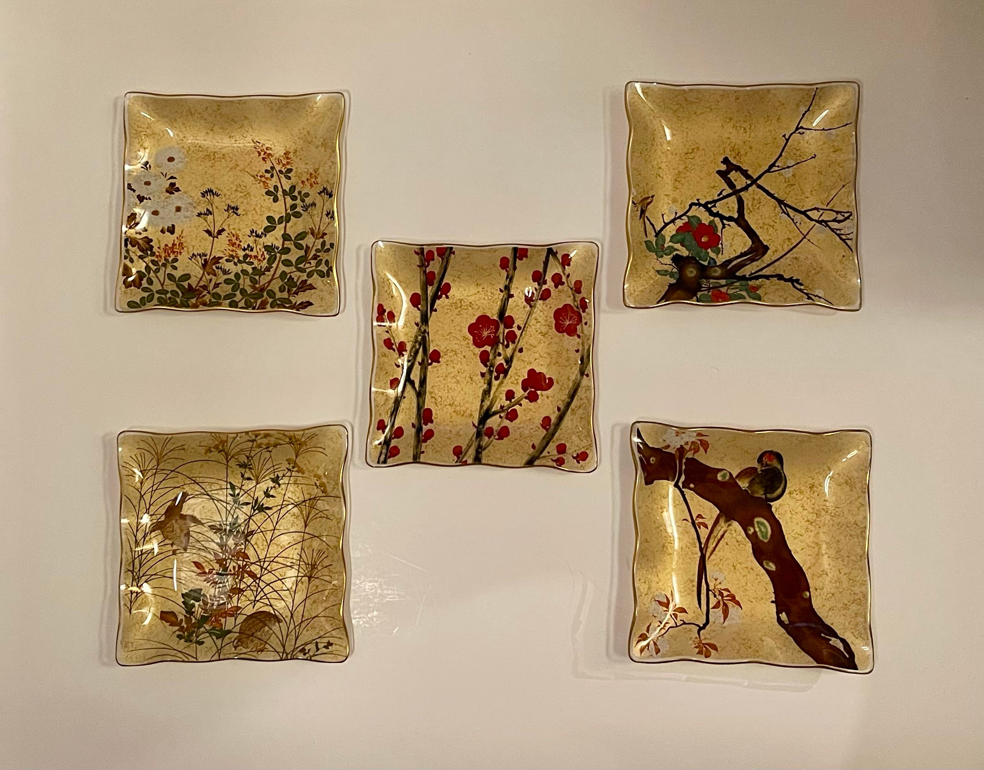 Late 20th Century Japanese Snack Set Glasses Plates Chairish