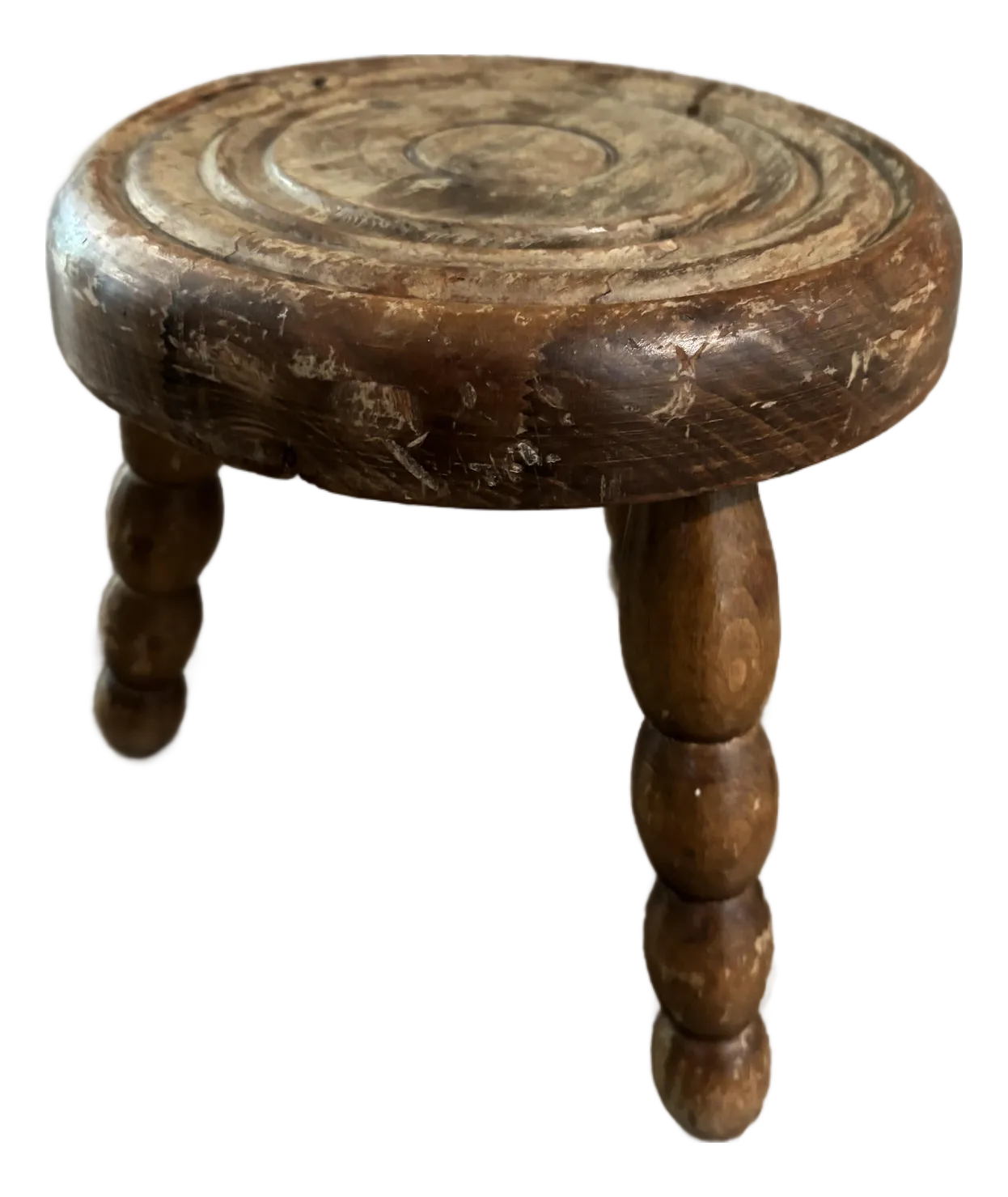 French Antique Stool シャルロットペリアン Square Pine Stool - Objet d' art