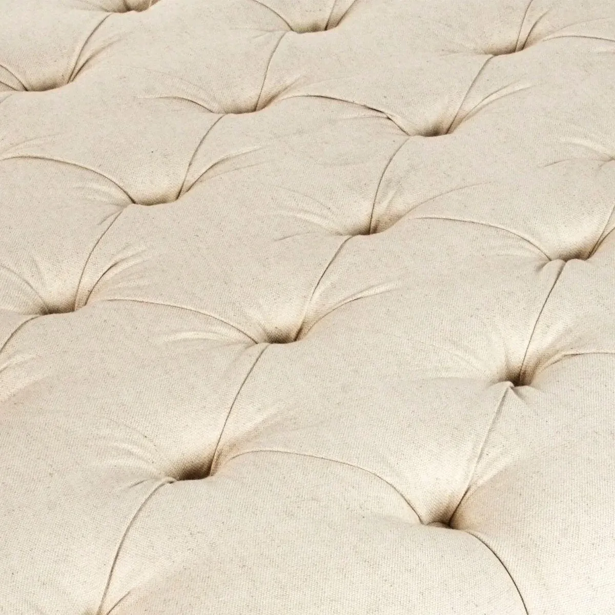 Hollow Maison Tufted Ottoman in Off-white