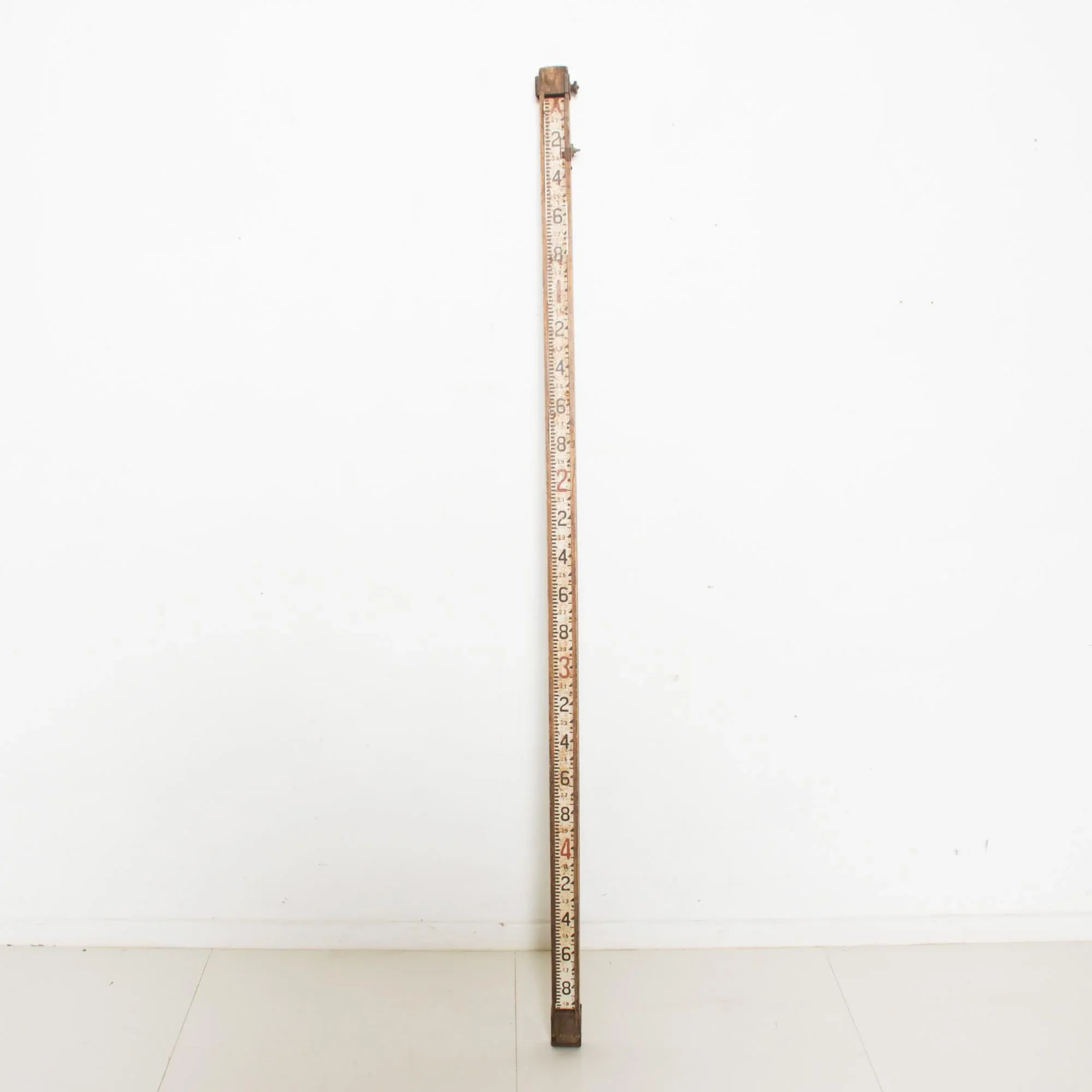 1940s Architect\'s Telescopic Survey Rule Wood Engineering Rod Measure