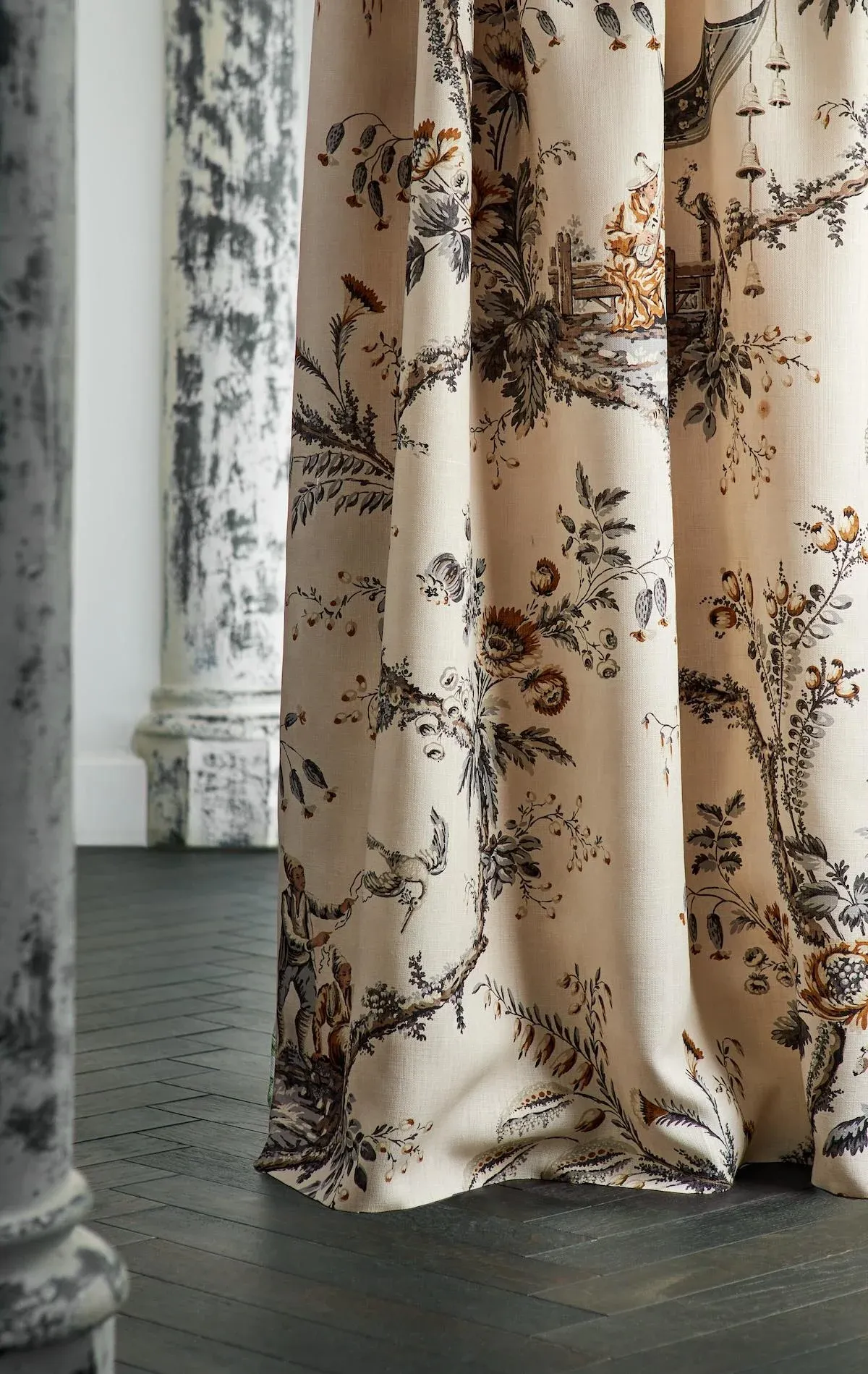 Zoffany Emperors Musician Fabric in Russet | Chairish