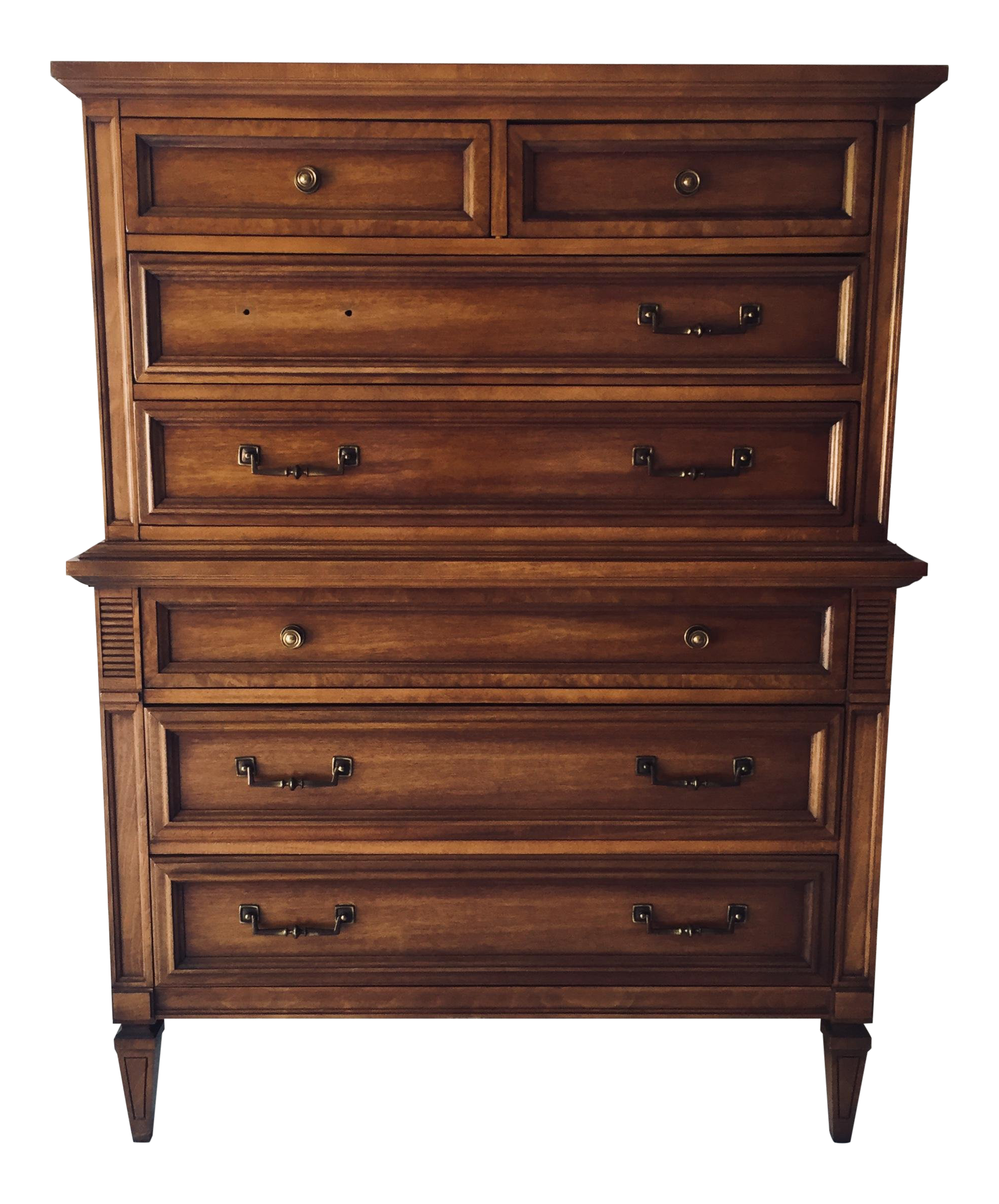 Vintage Thomasville High Boy In Light Walnut 55 X 41 X 19