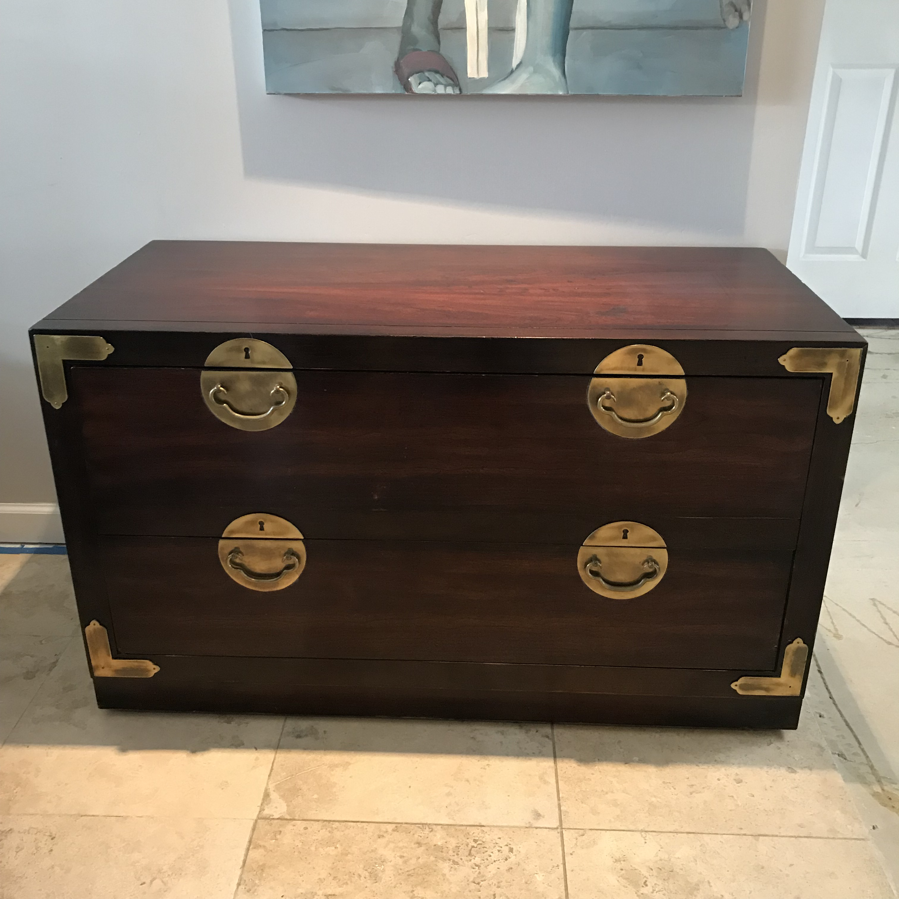 Drexel Heritage Et Cetera Campaign Chinoiserie Chest of
