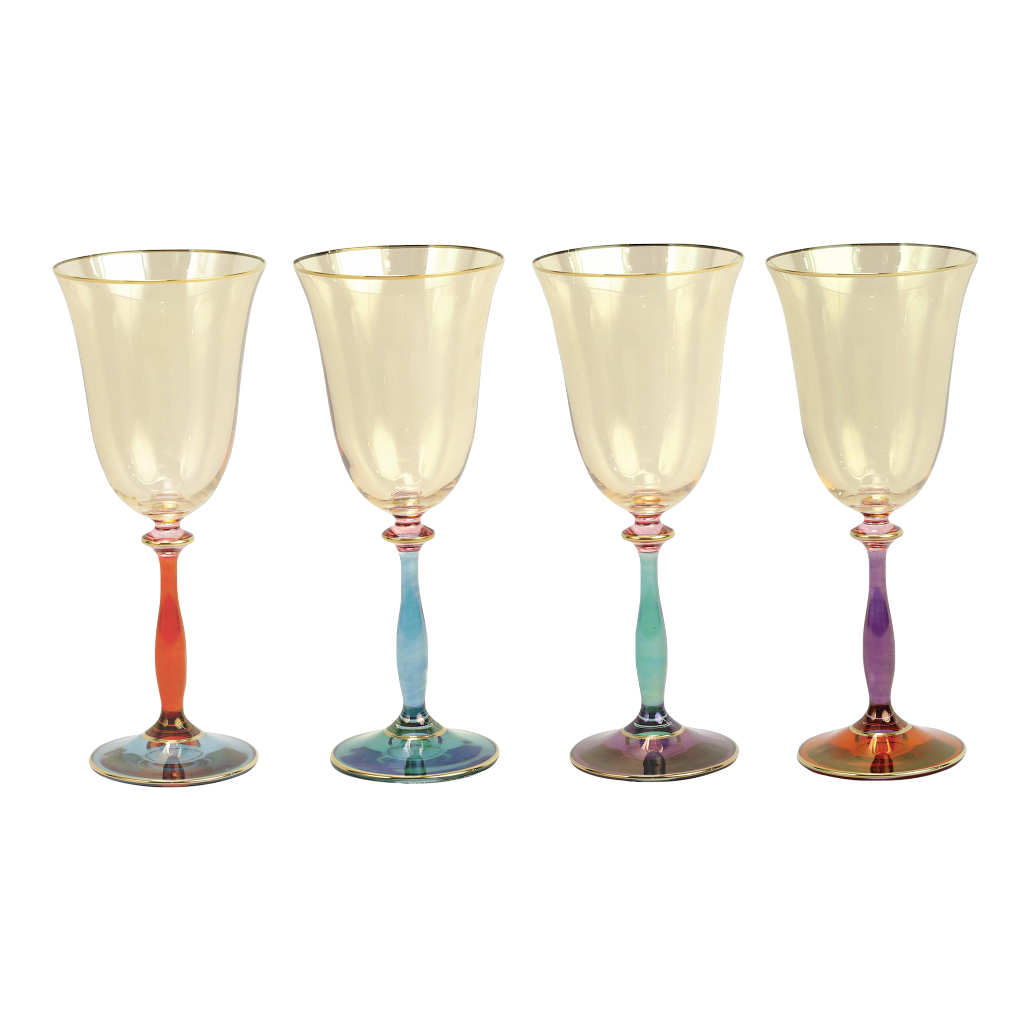 VIETRI Regalia Deco Assorted Wine Glasses Set of 4 Chairish