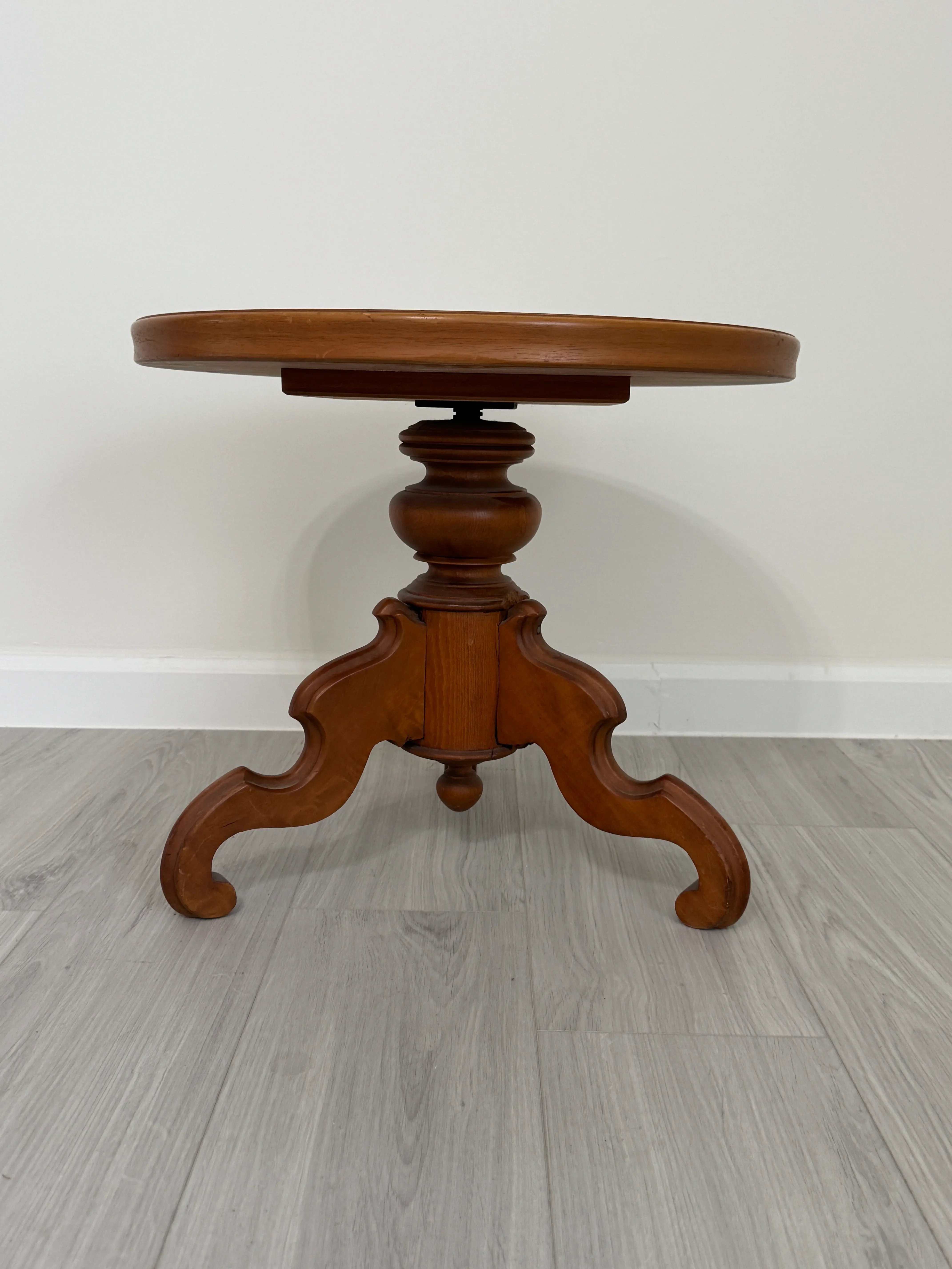 Antique Victorian Pedestal Parlor Side Table | Chairish