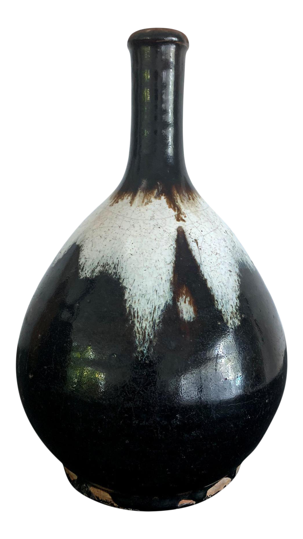 Japanese Ceramic Sake Bottle Chosen Karatsu Ware | Chairish