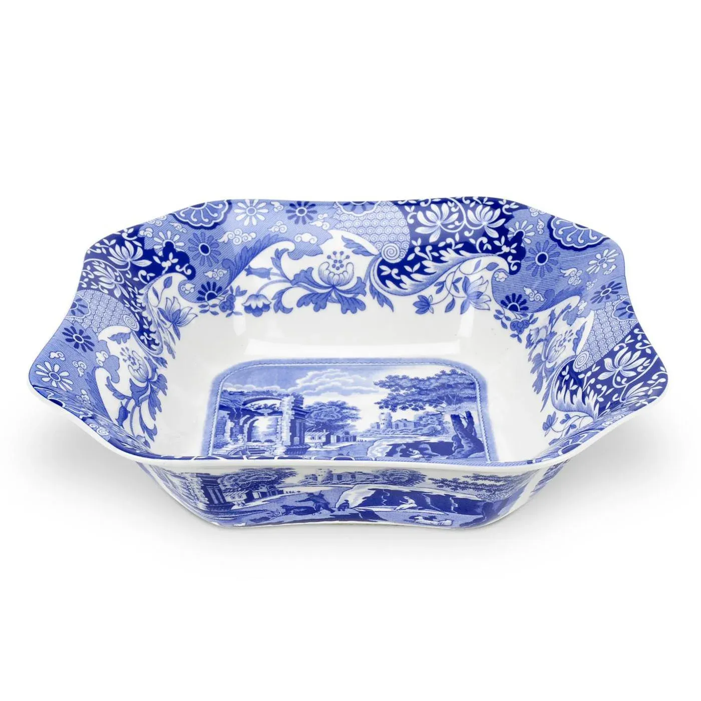 Spode Blue Italian Square Serving Bowl Chairish