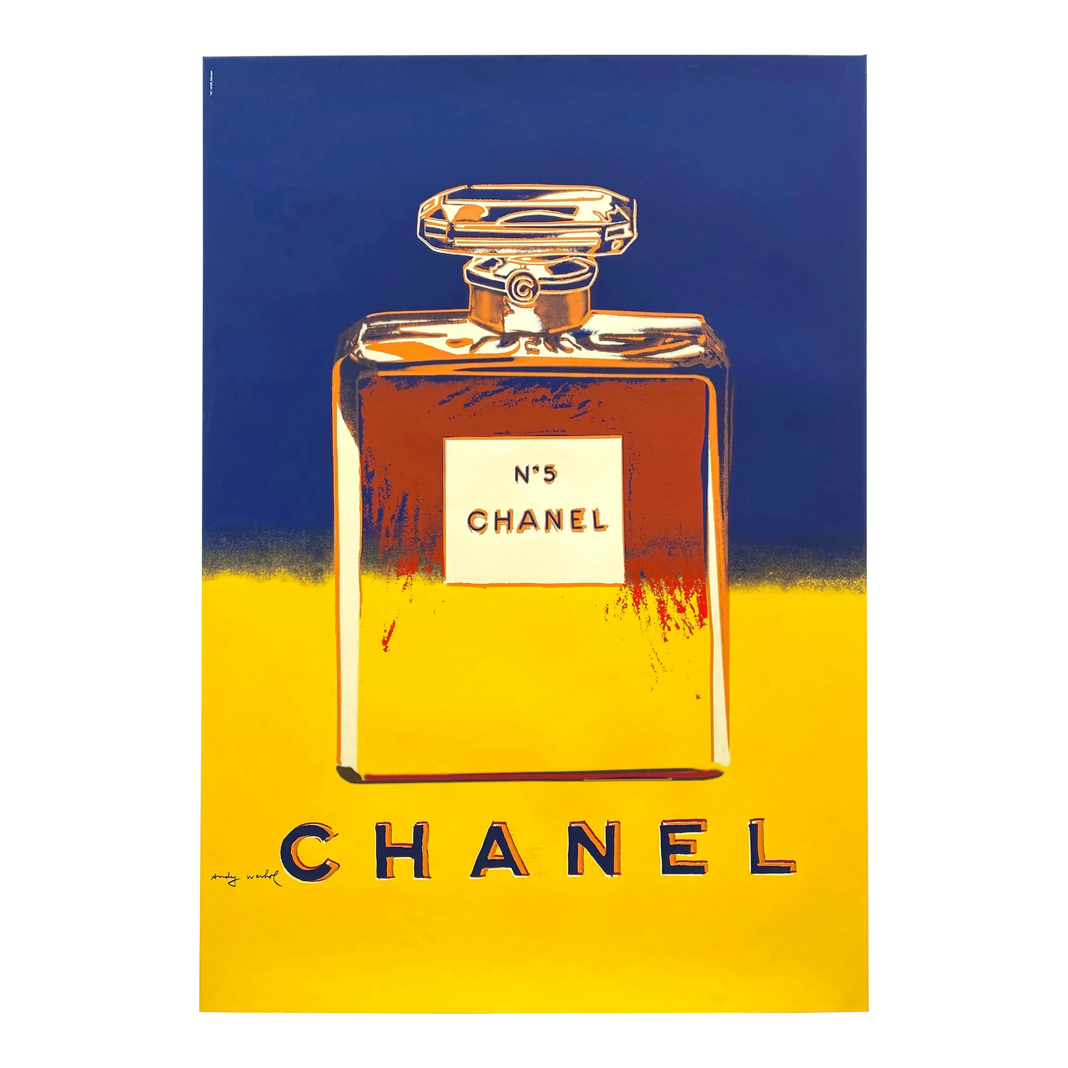 Andy Warhol Vintage 1997 Fine Art Silkscreen Print Large Pop Art Poster   Chanel No. 5  1985