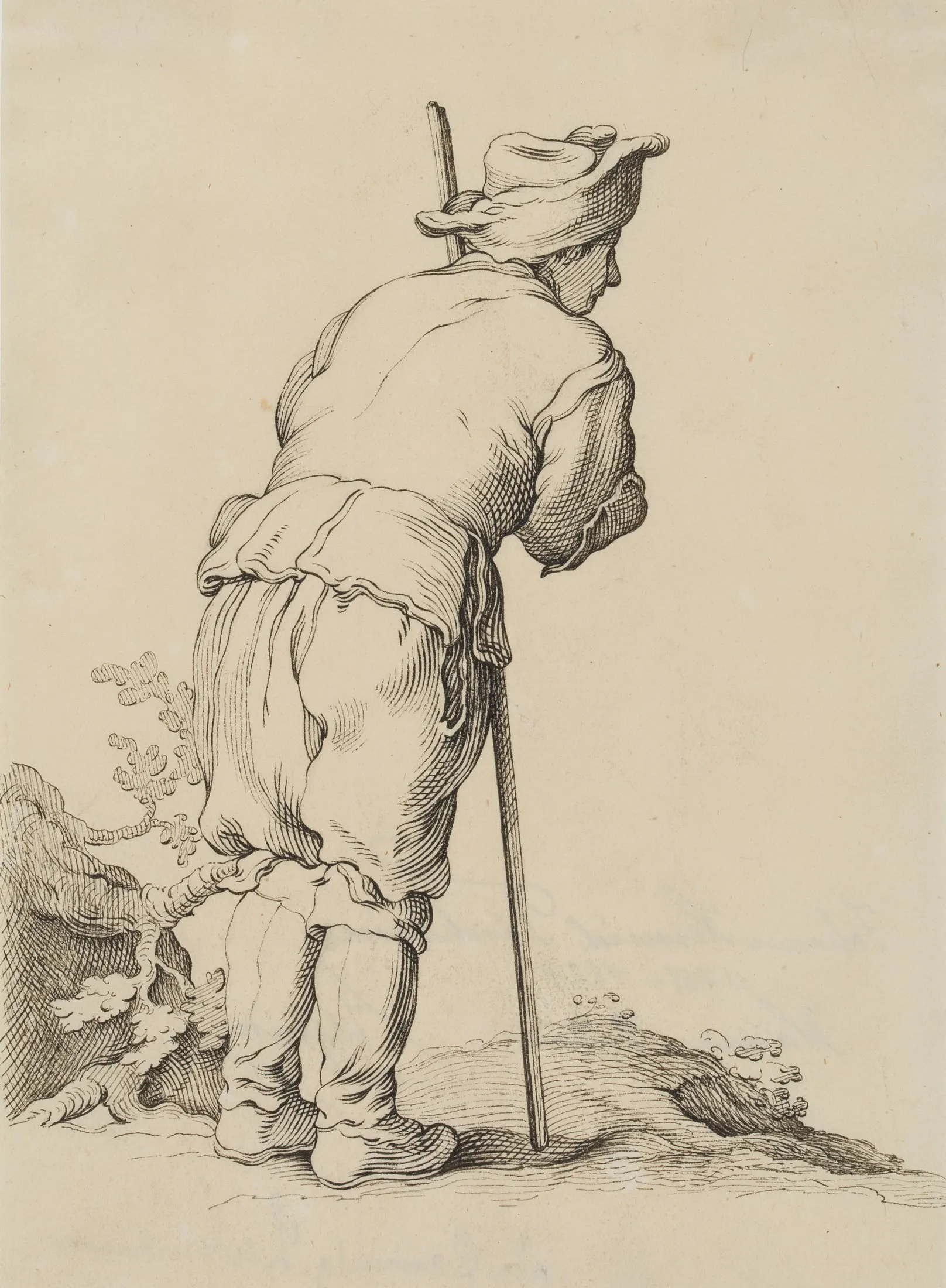 Johann Heinrich Wilhelm Tischbein, Shepherd with a Stick, 1790, Drawing