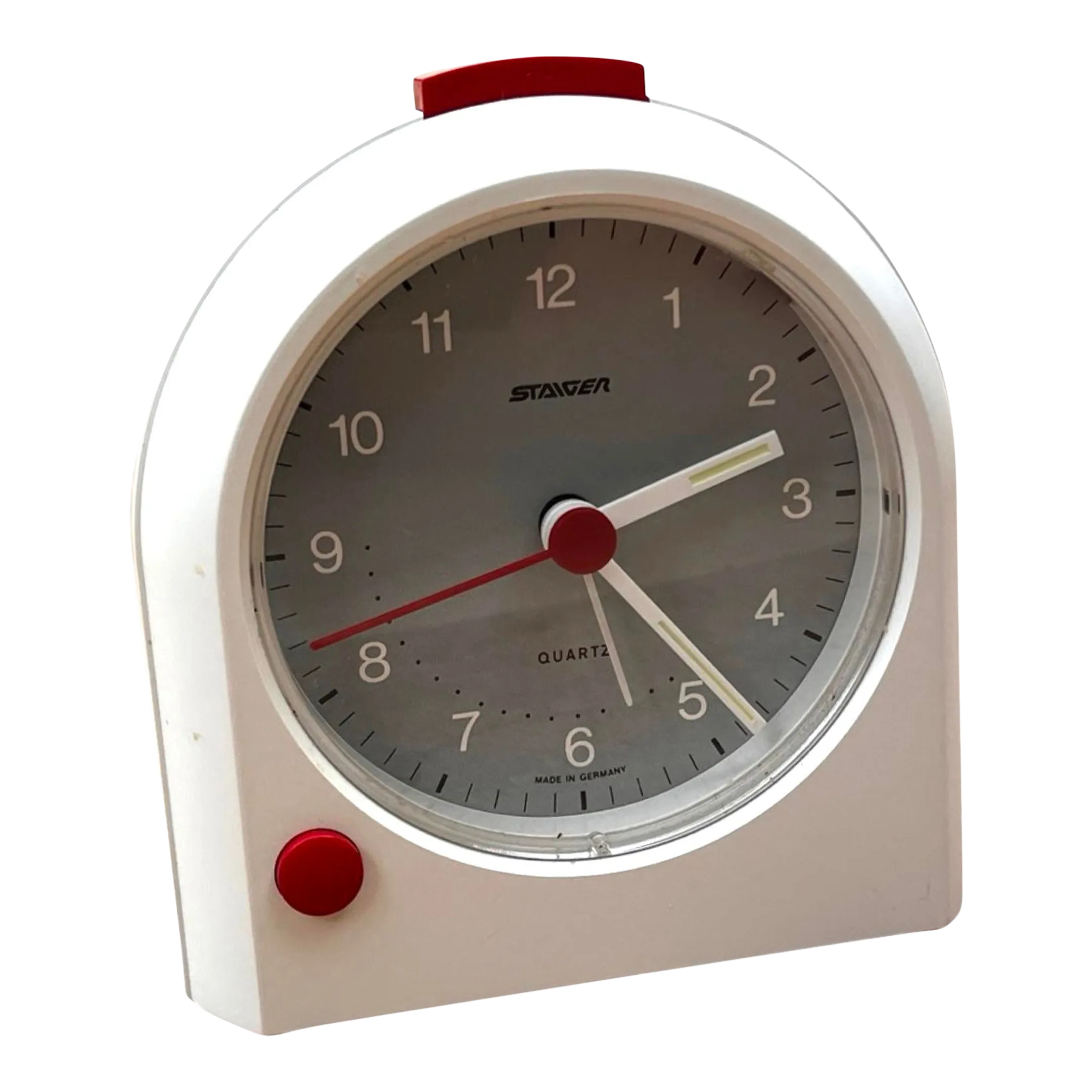 Staiger White Electric Alarm Clock, Germany, 1980s Chairish