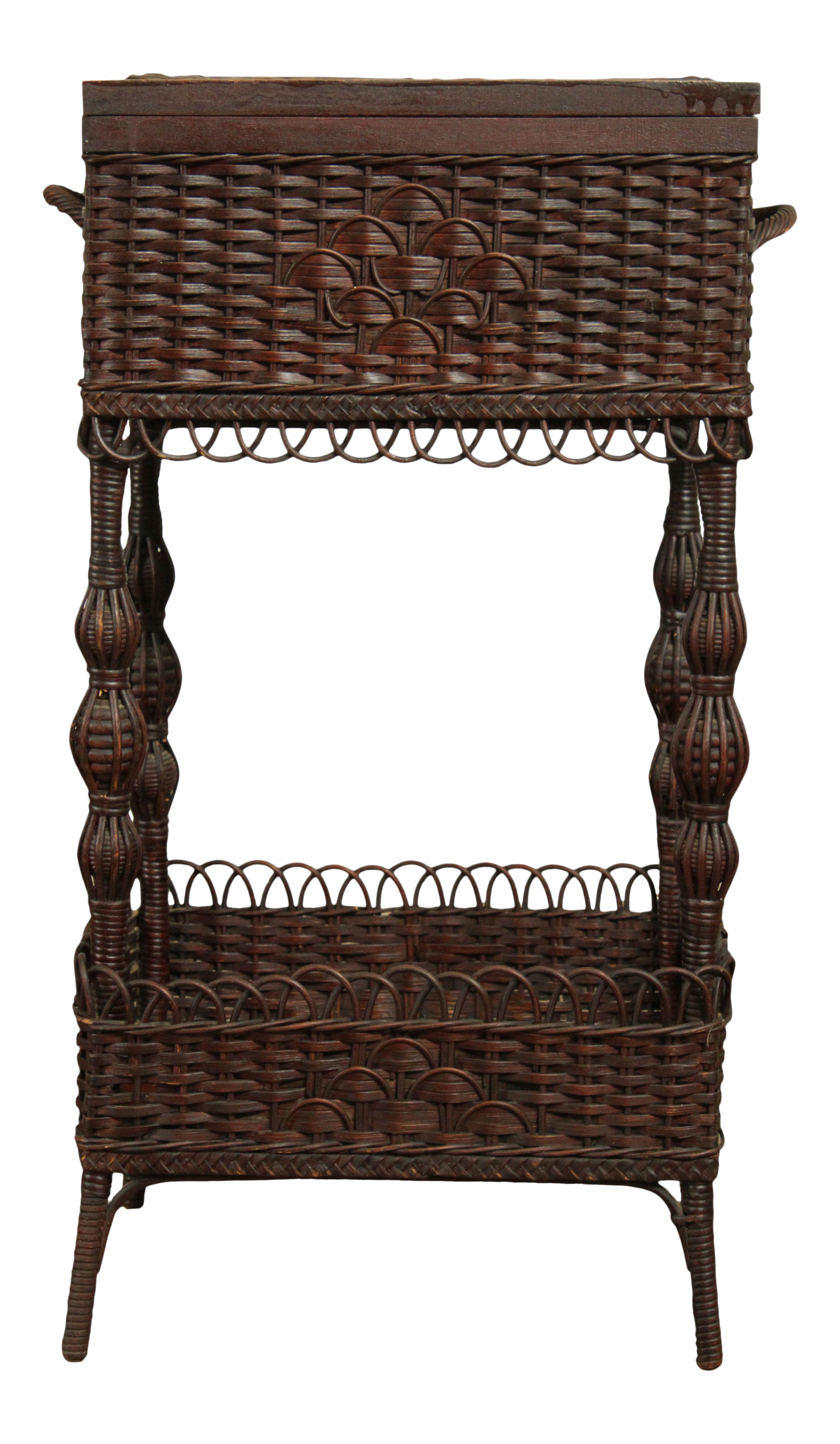 sequoia patio furniture hatfield pa on Antique Victorian Wicker Sewing Stand Side Table Chairish