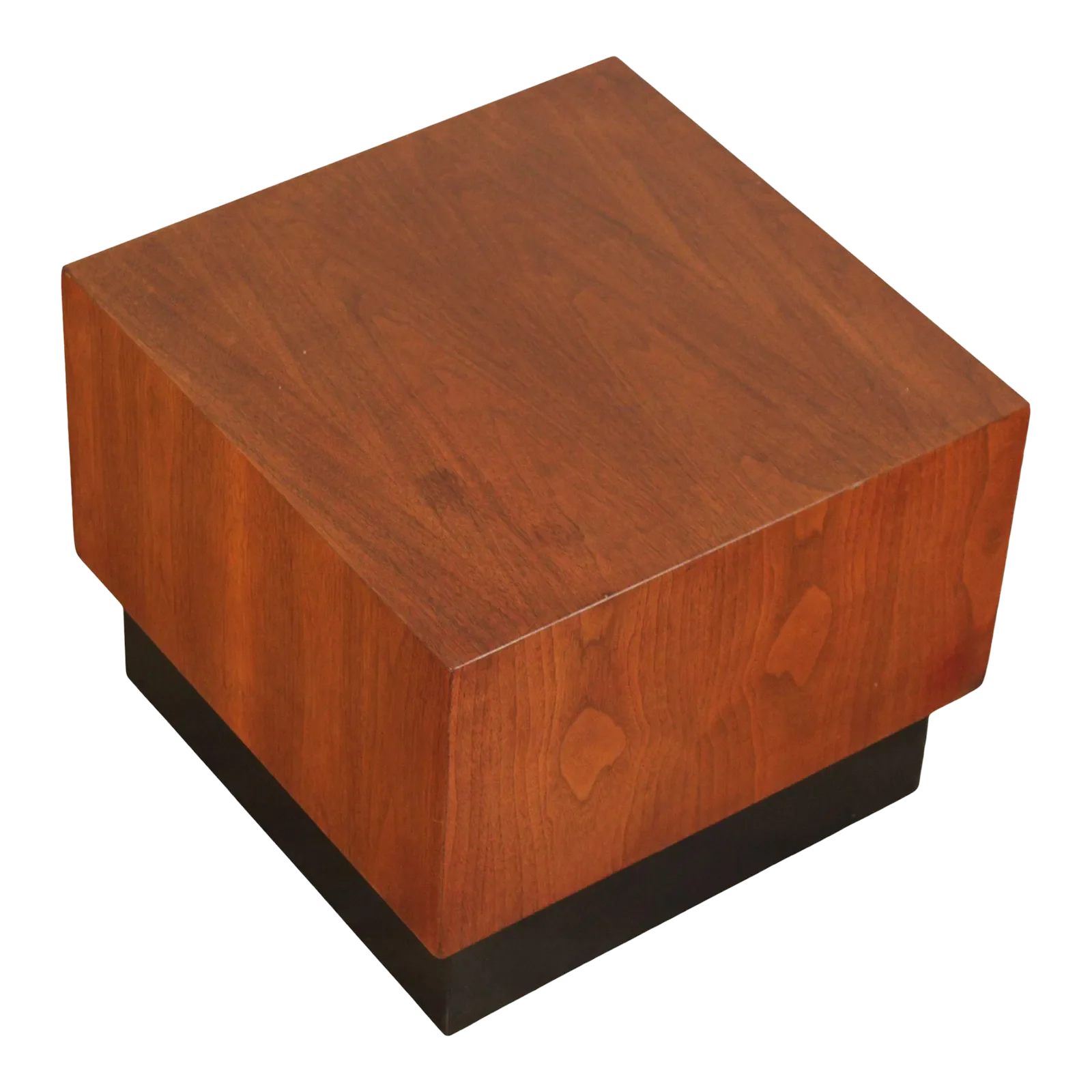 Mid 20th Century MidCentury Modern Cube Pedestal Table Attributed to