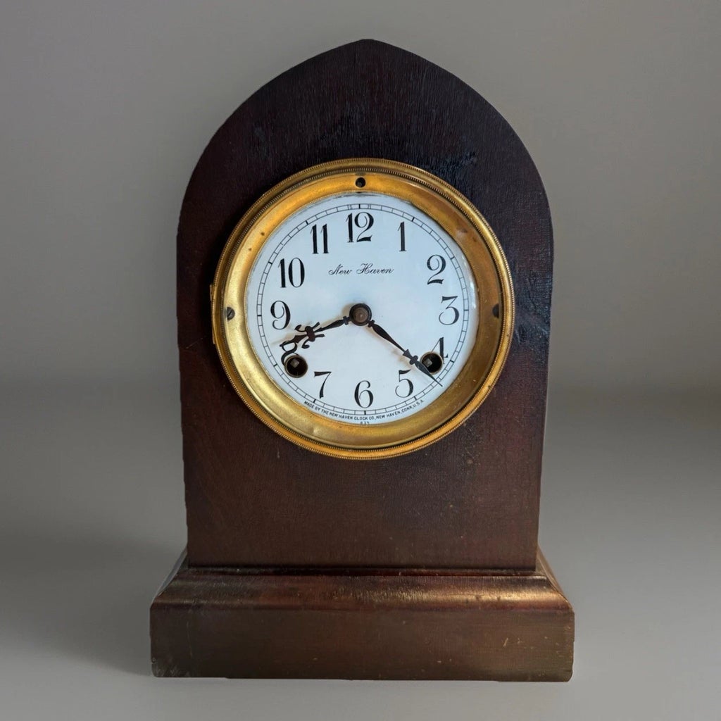 Antique New Haven Beehive Style Mantel Clock - “Aurora 
