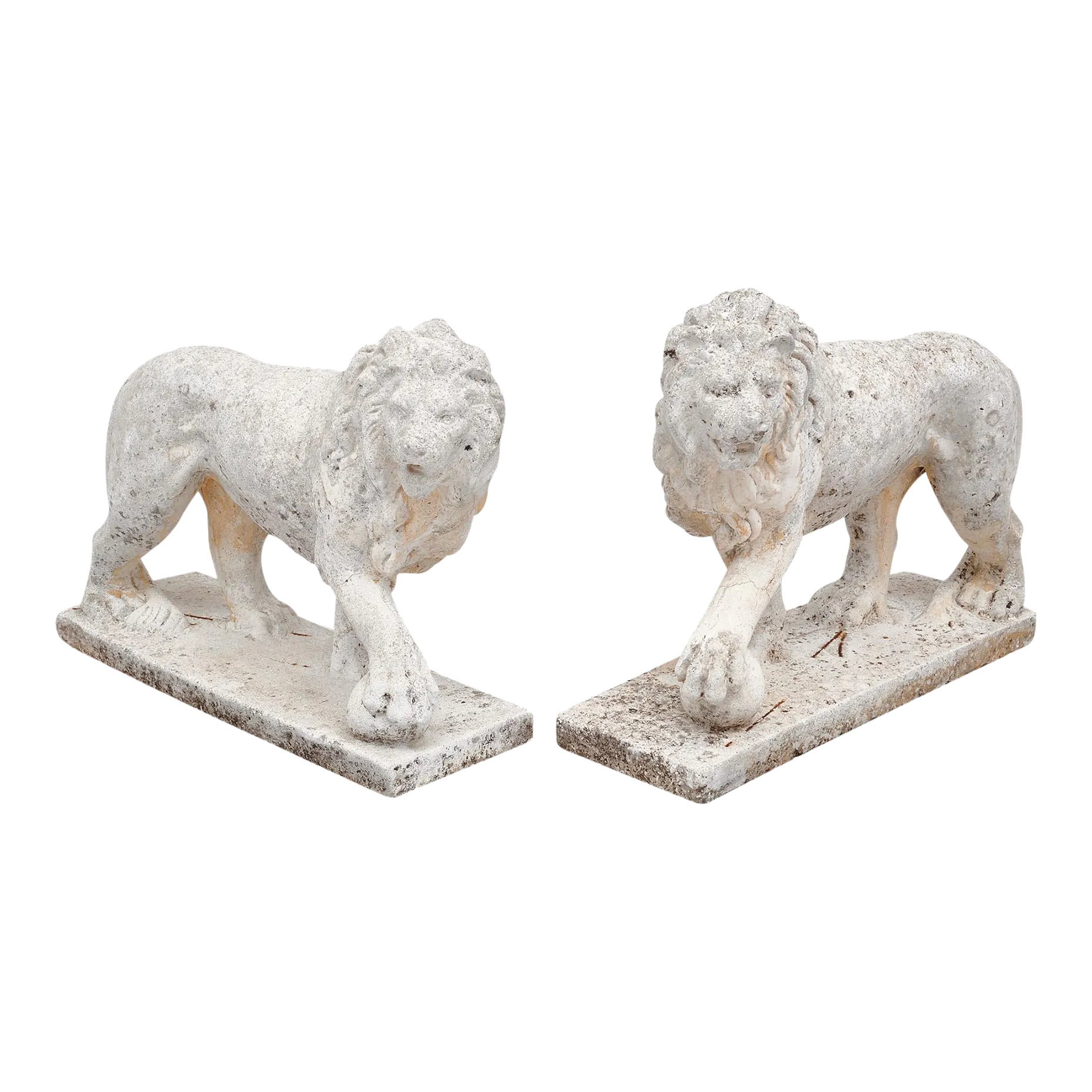 Sculpture Figurine Vintage - Oiseau Lion / Leurre Canard - Fait Main - Yeux De Verre
