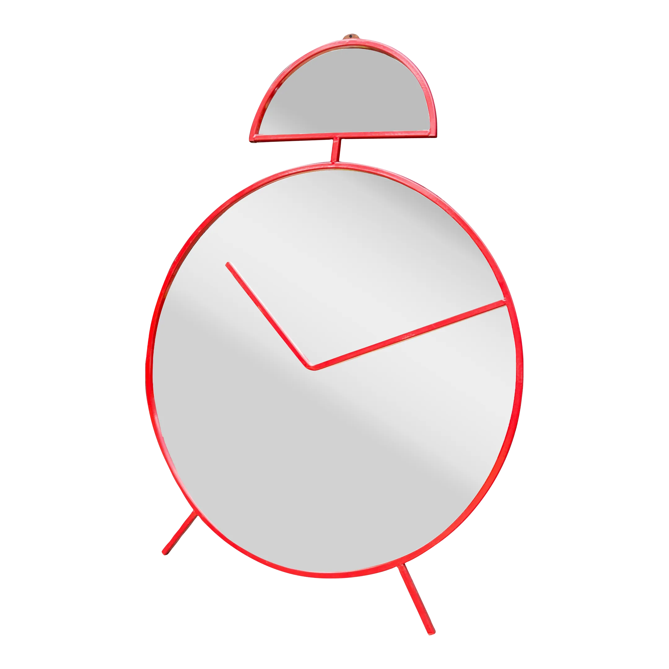 Large Alarm Clock Shaped Wall Mirror