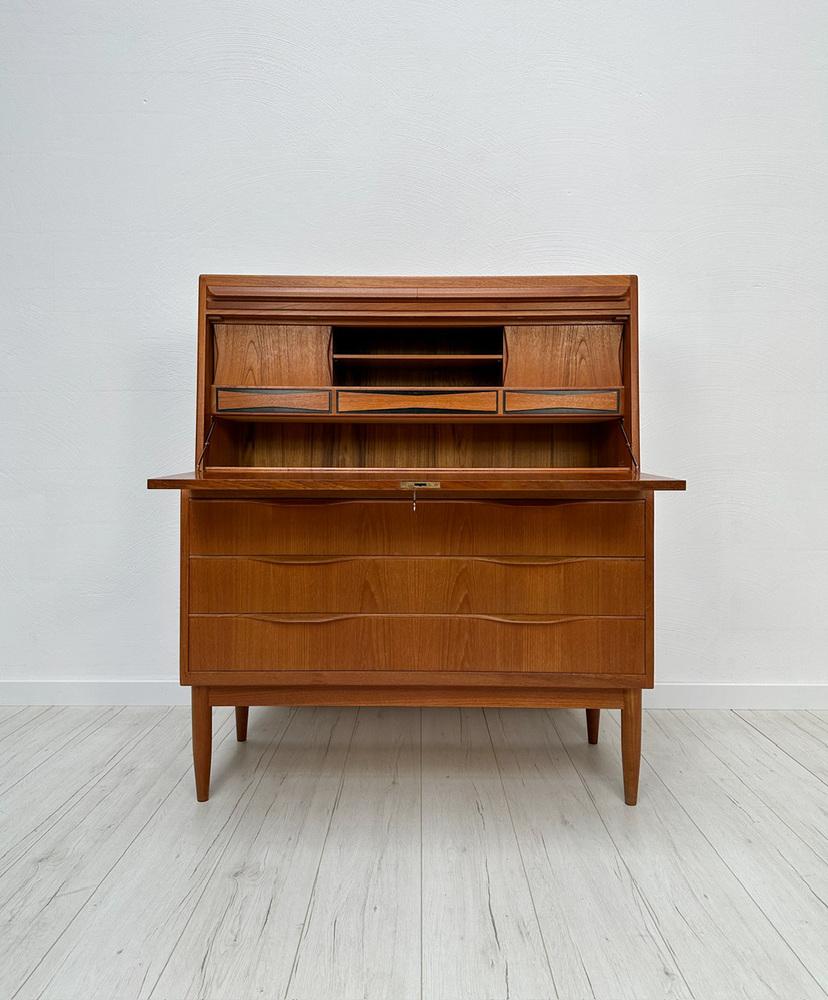 Vintage Danish Teak Secretaire by Erling Torvits for Klim