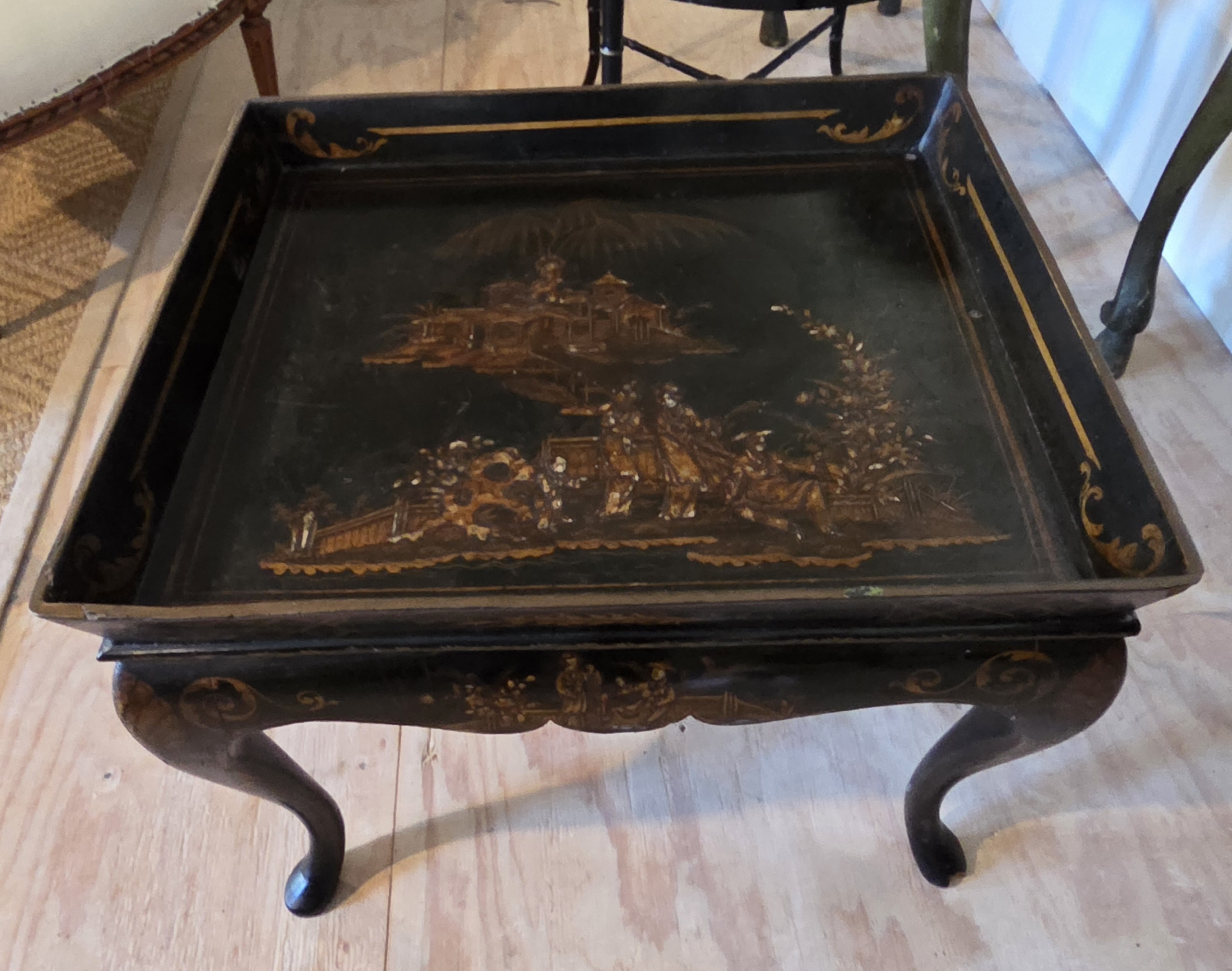 Late 19th Century English Chinoiserie Tray Table