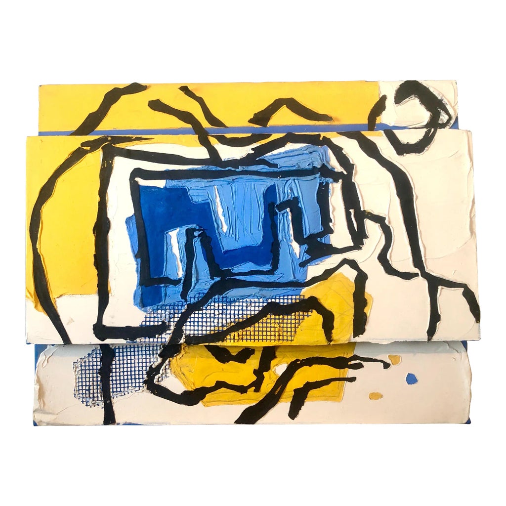Judy Rifka Abstract Expressionist Oil Painting, 1983 | Chairish