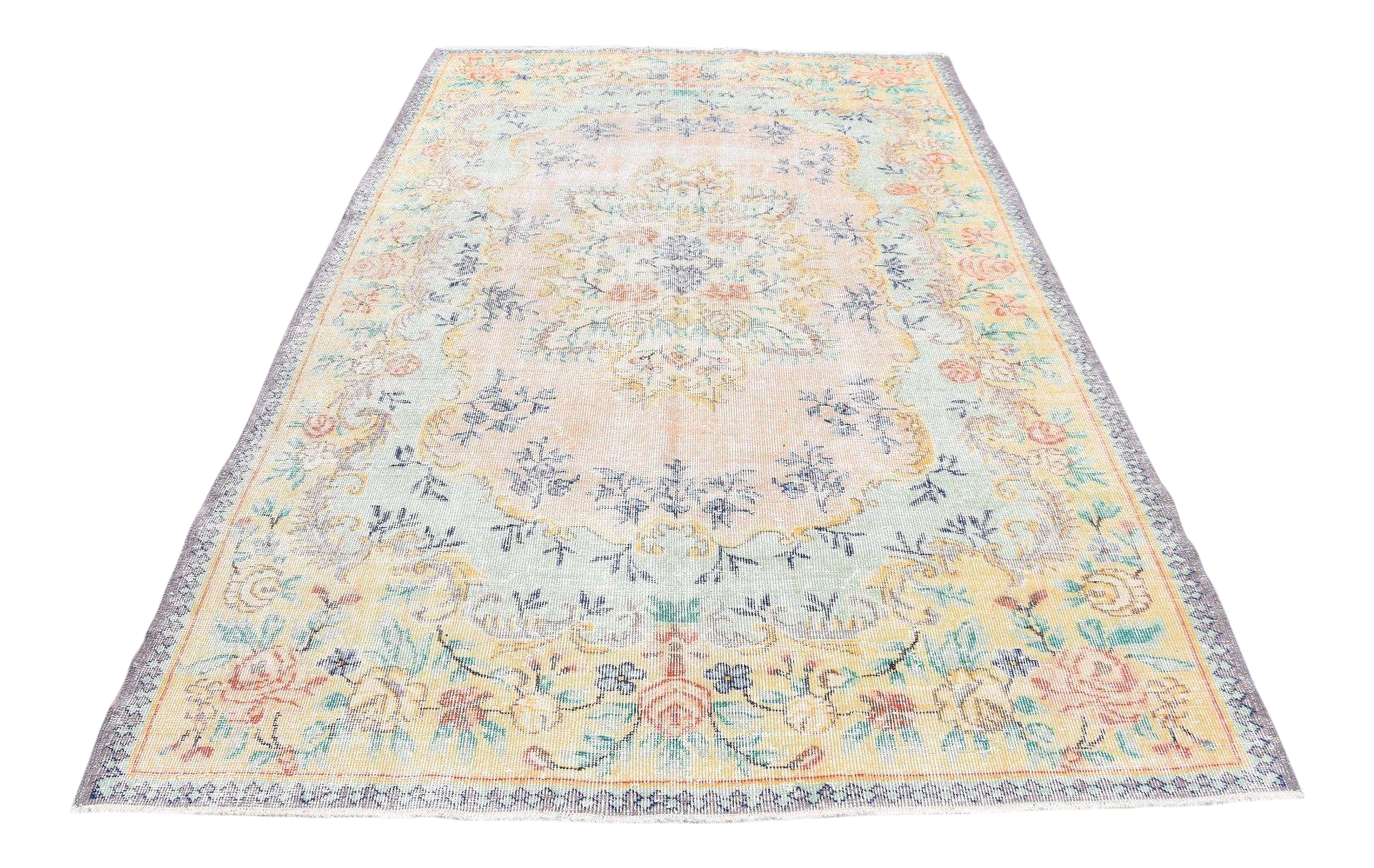 Nomadic Antique Muted Handmade Rug 5′11″ x 9′ Chairish