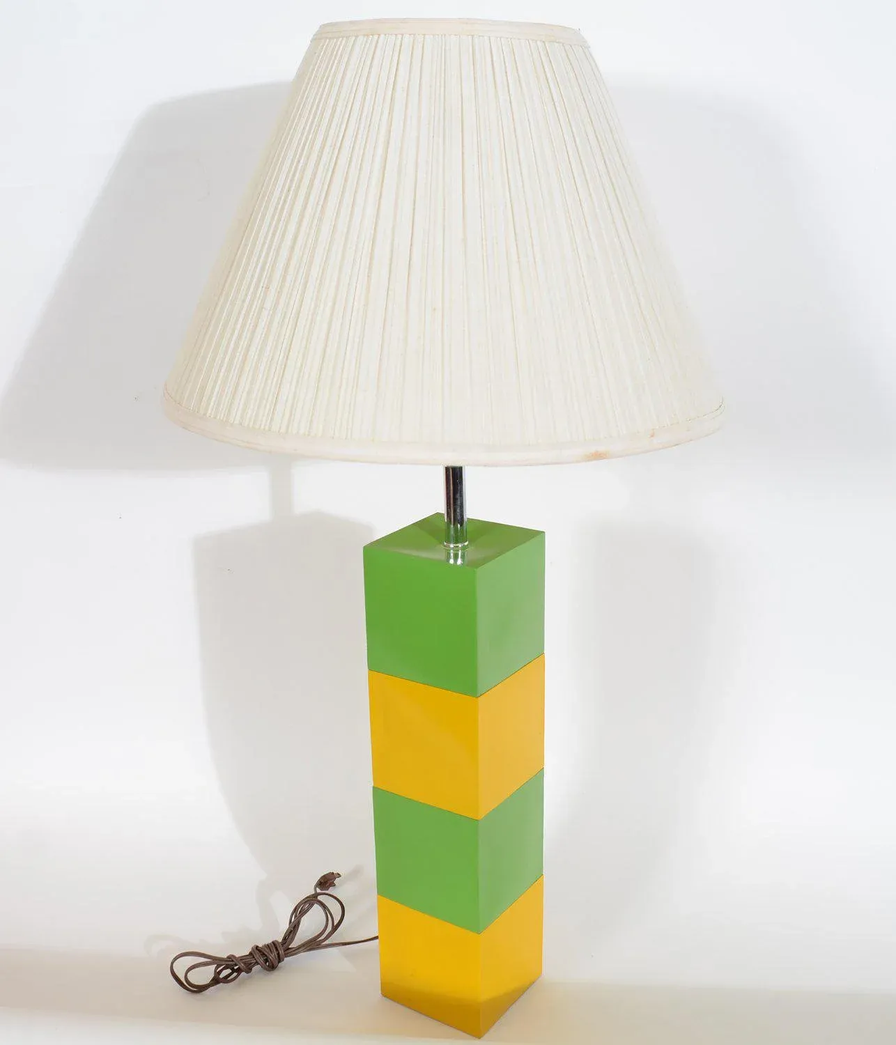 Yellow Green Mid-Century Modern Table Lamp