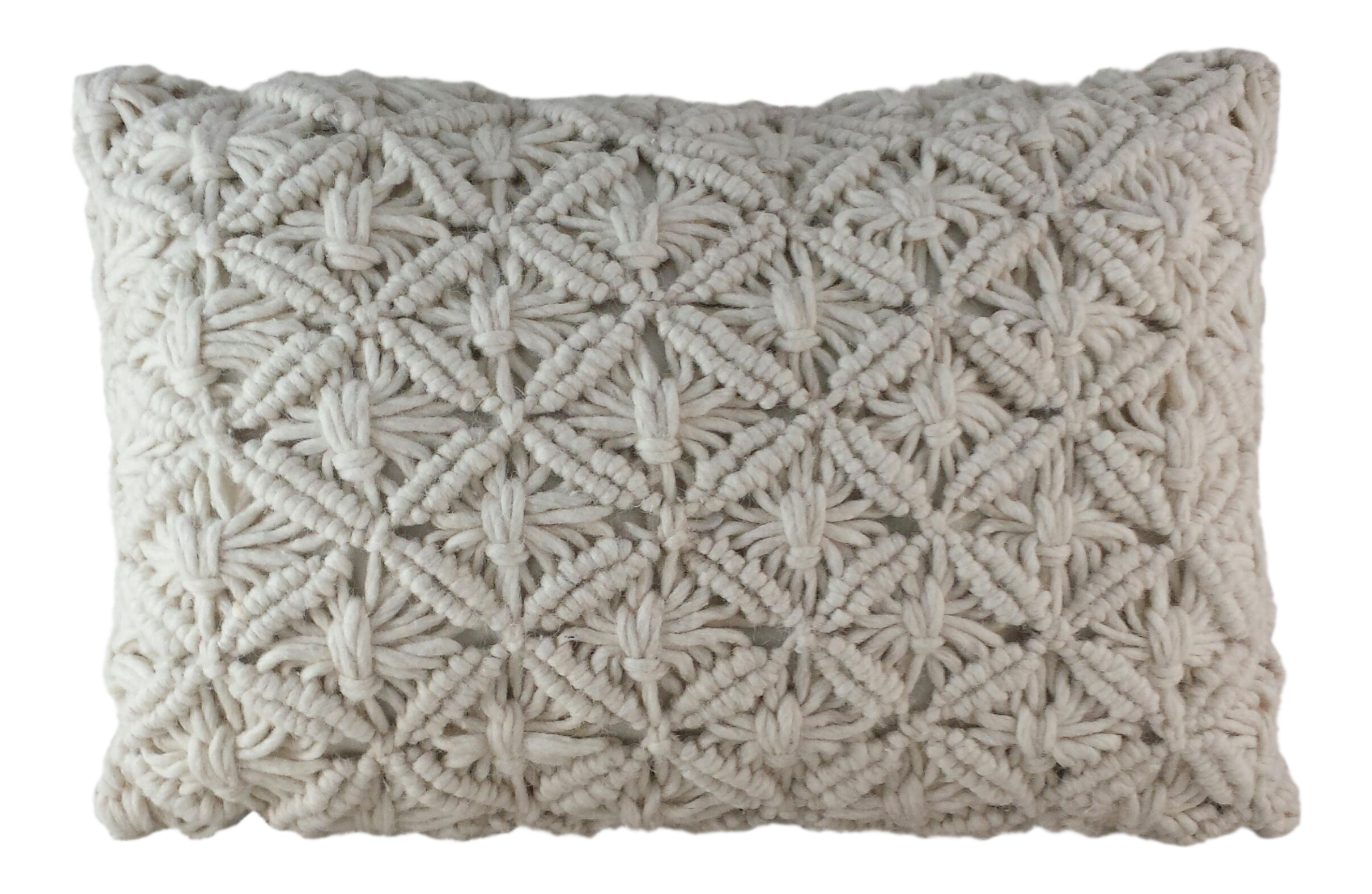 Hand Knotted Wool Lumbar Pillow Chairish