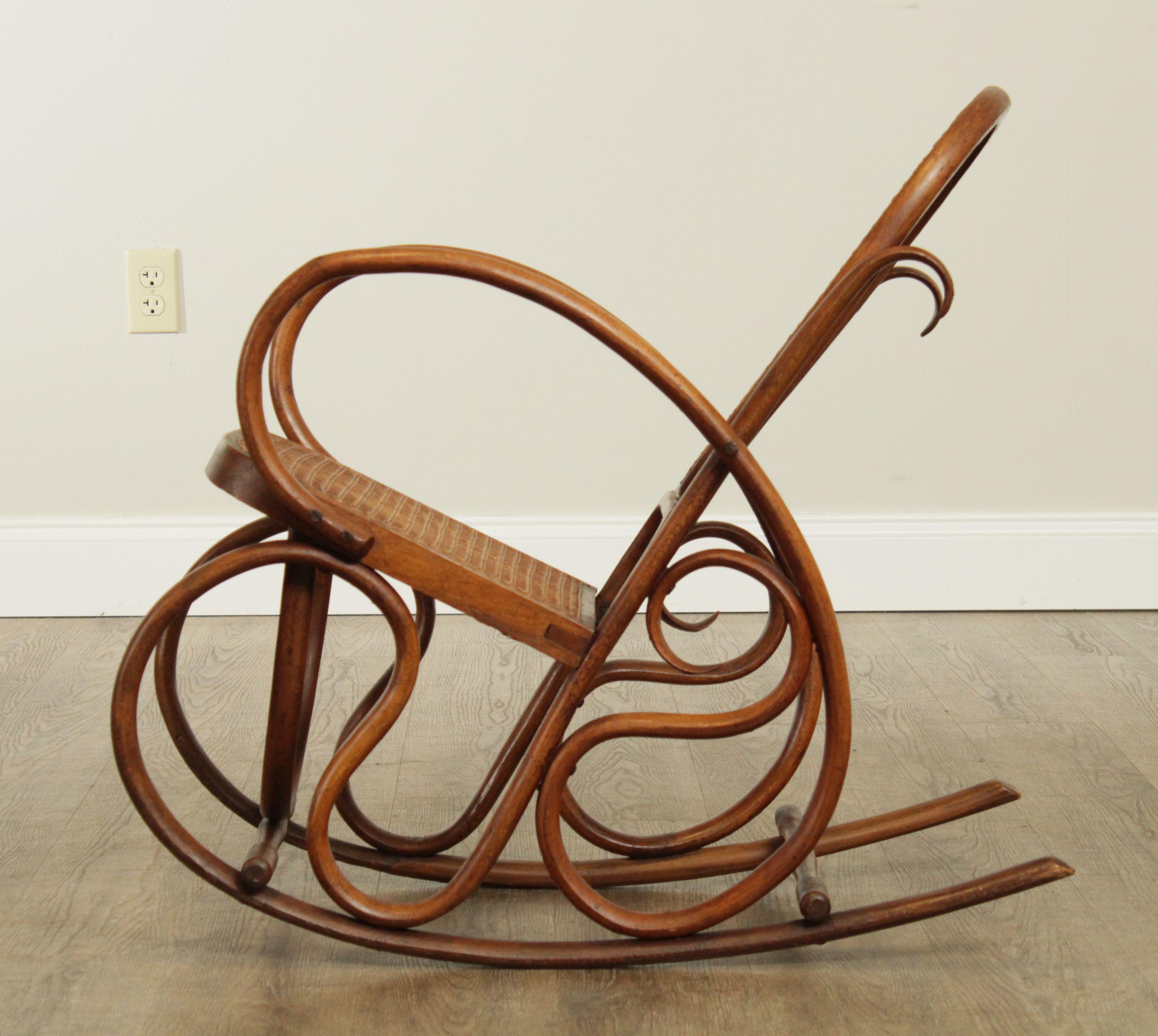 Antique bentwood rocking chair sale