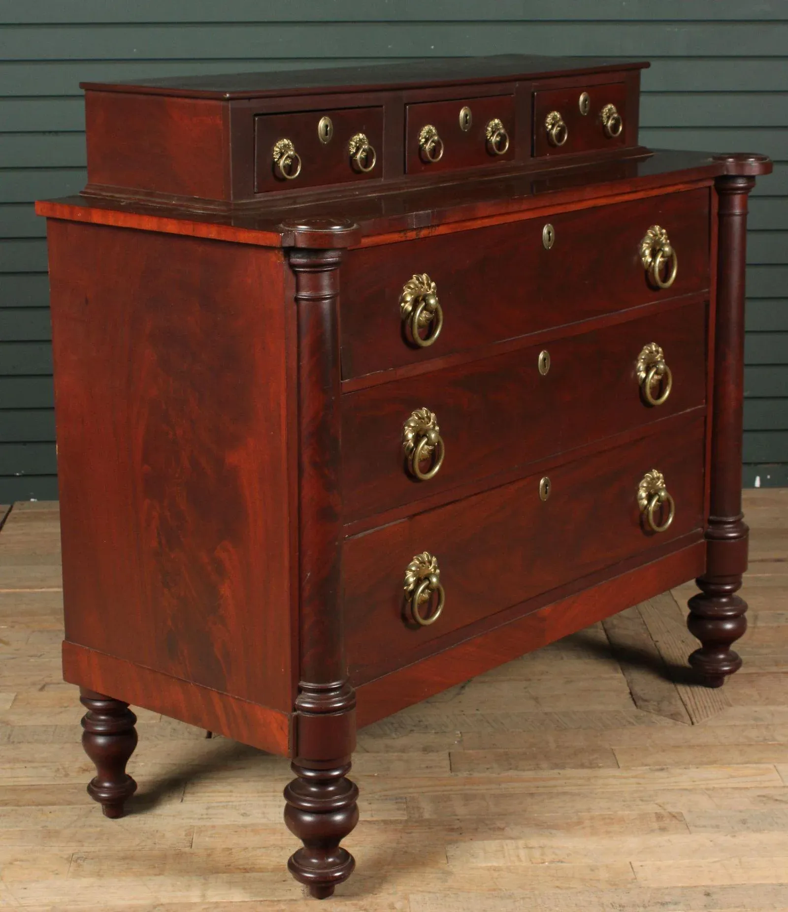 Antique American Empire Mahogany Chest