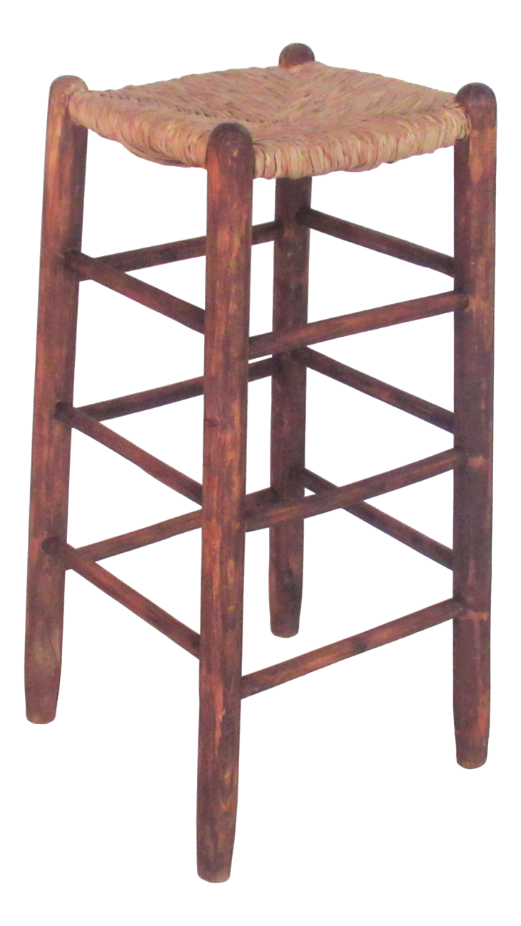 Rustic High Stool by Charlotte Perriand, 1960s Chairish