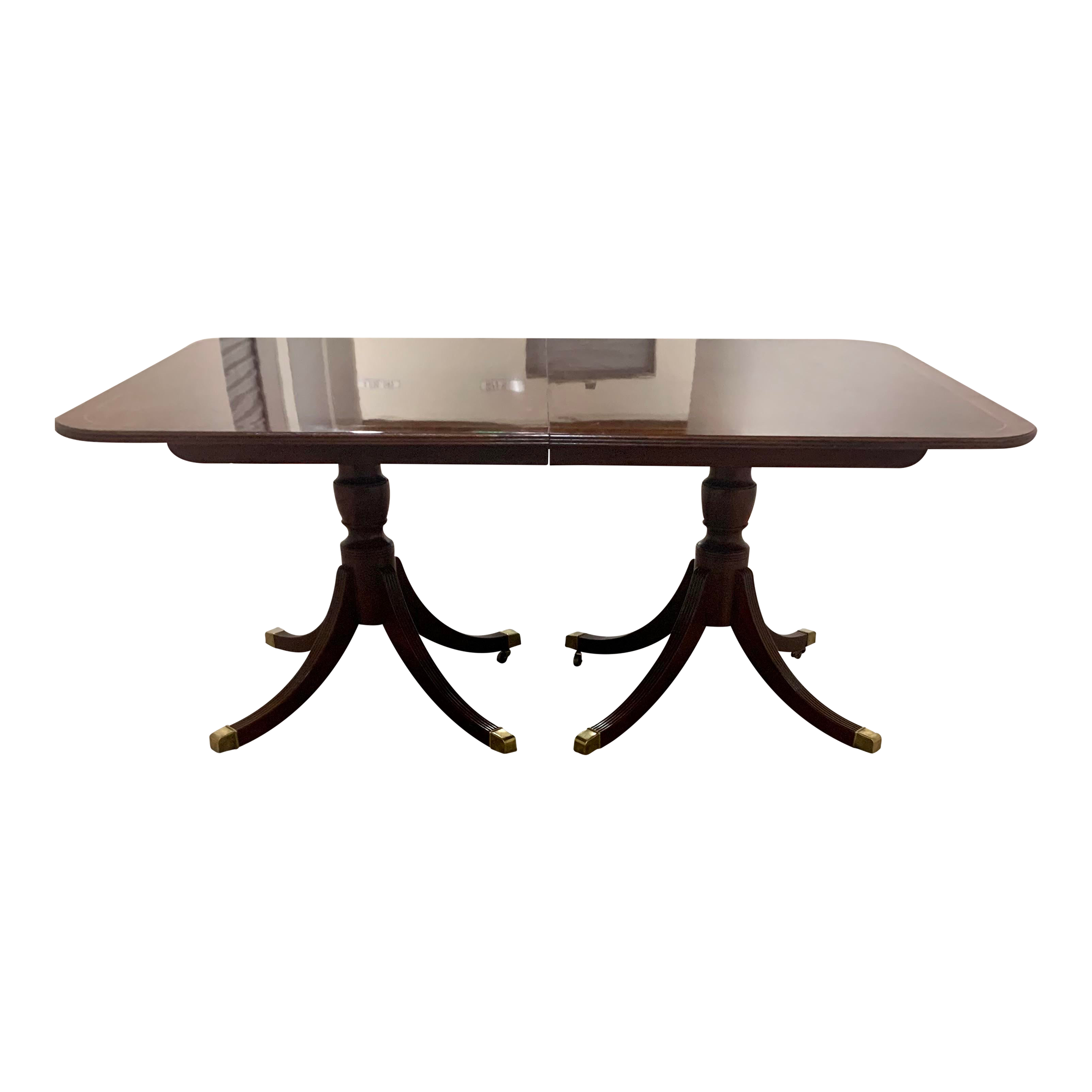 Baker Dining Table Historical Collection Inlaid Vintage Chairish