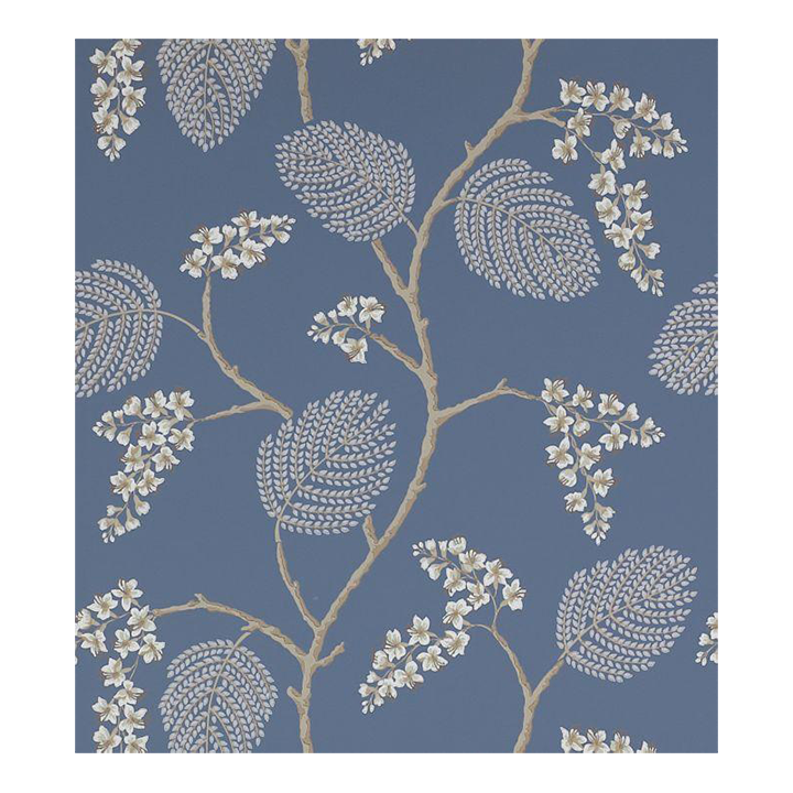 Atwood Wallpaper - Cerulean - Sample | Chairish