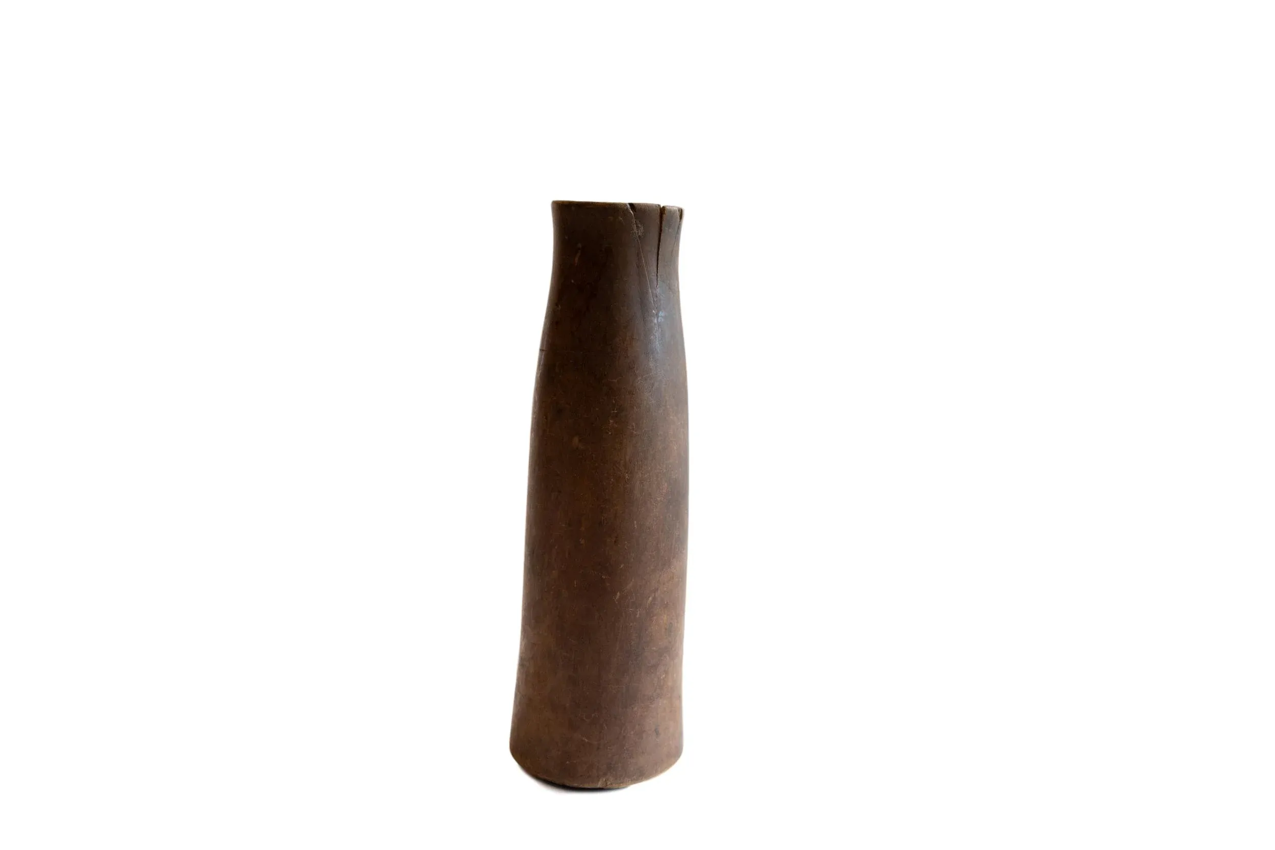 Vintage African Tall Wooden Vase