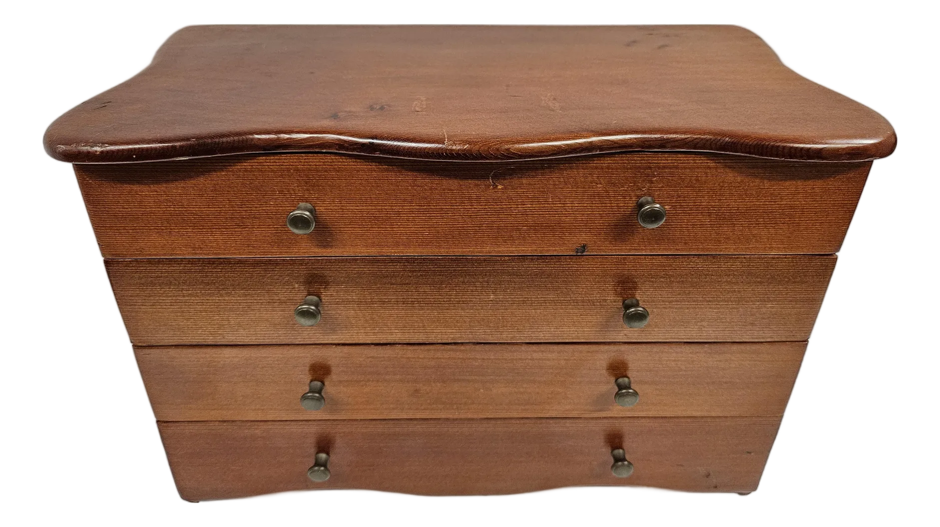 Four Drawer Wooden Jewelry Chest Box