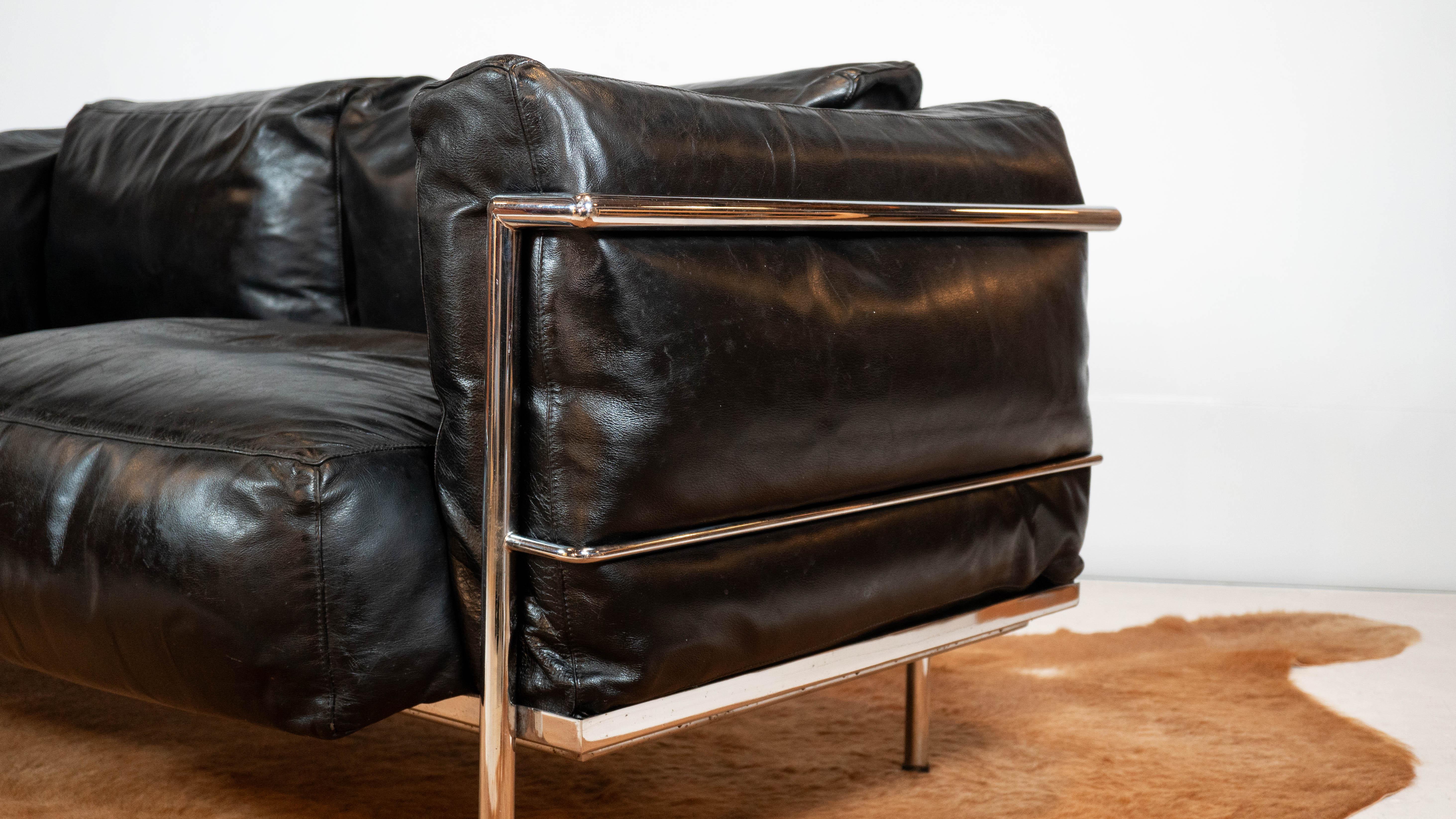 1980s Vintage Italian Le Corbusier Lc3 Grand Confort Attributed