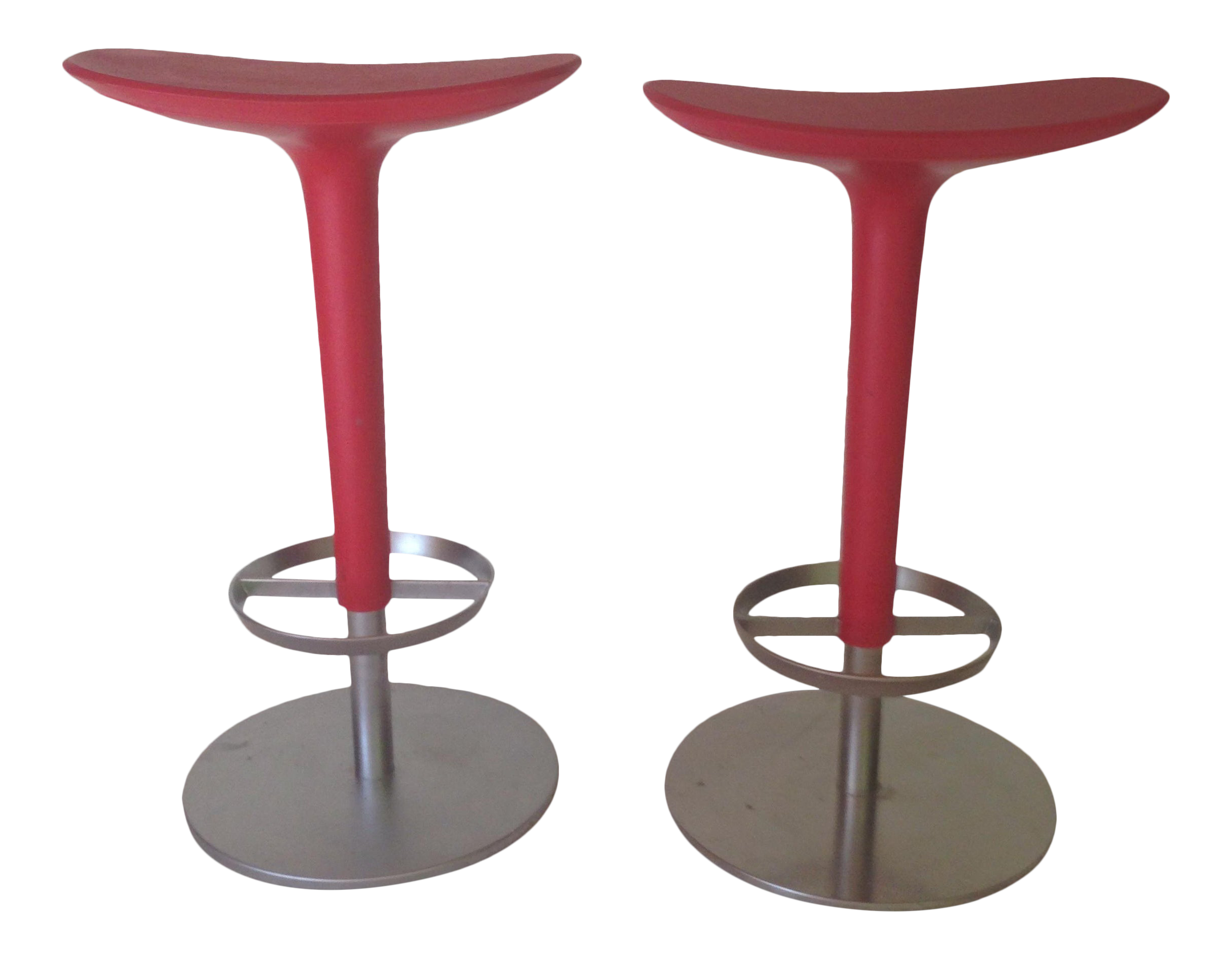 Red Counter Stools A Pair Chairish